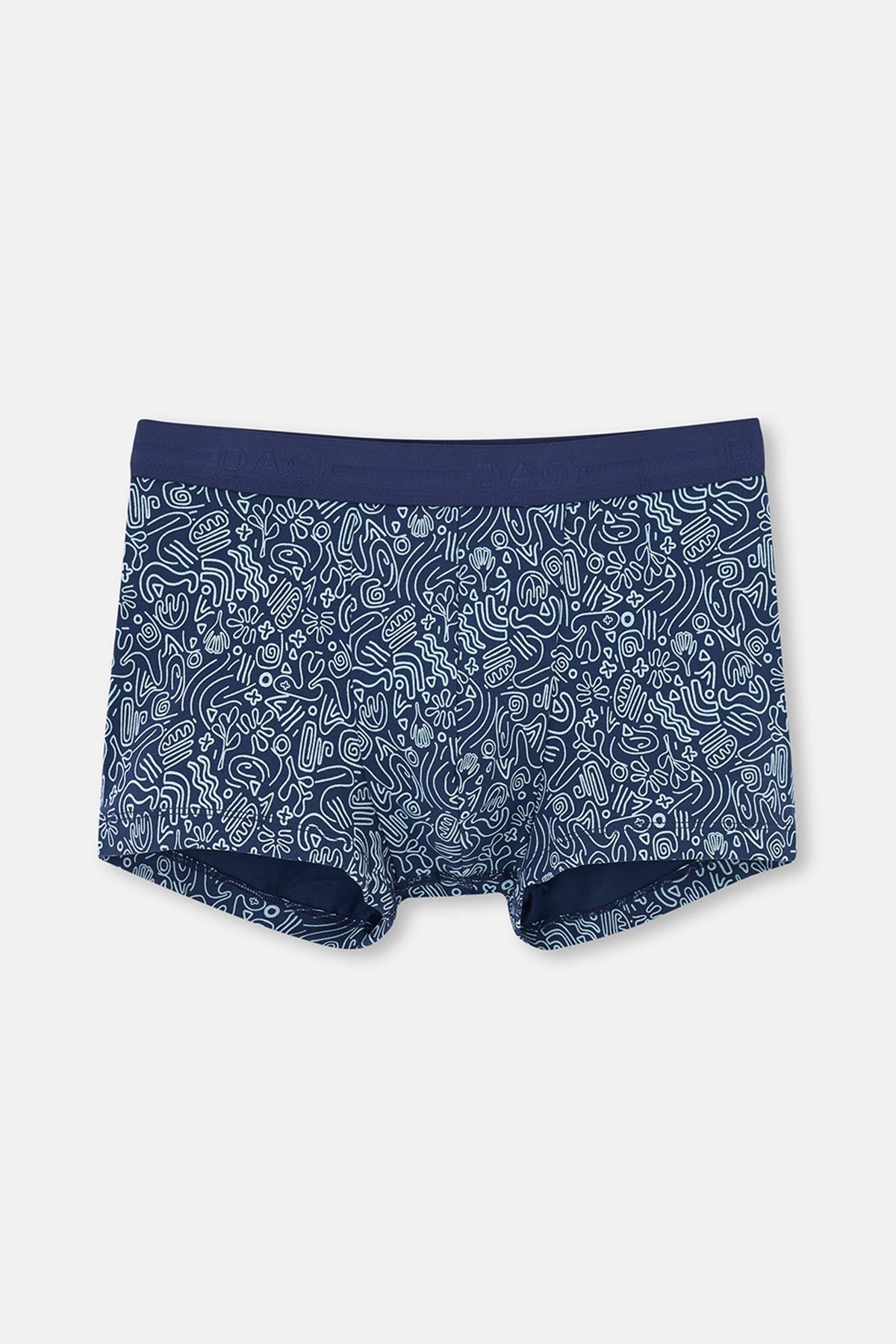 Lacivert Lacivert 2'li Desenli Pamuk Boxer