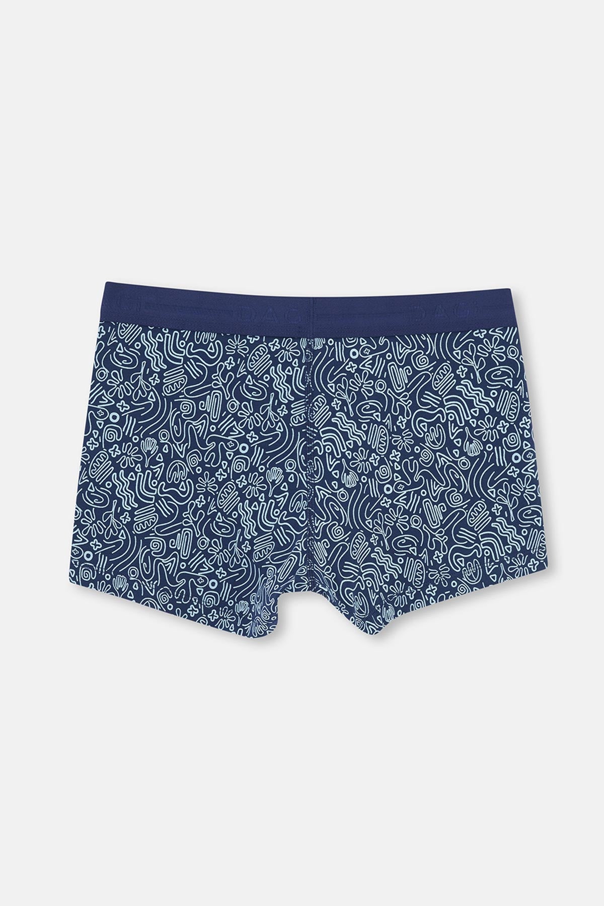 Lacivert Lacivert 2'li Desenli Pamuk Boxer
