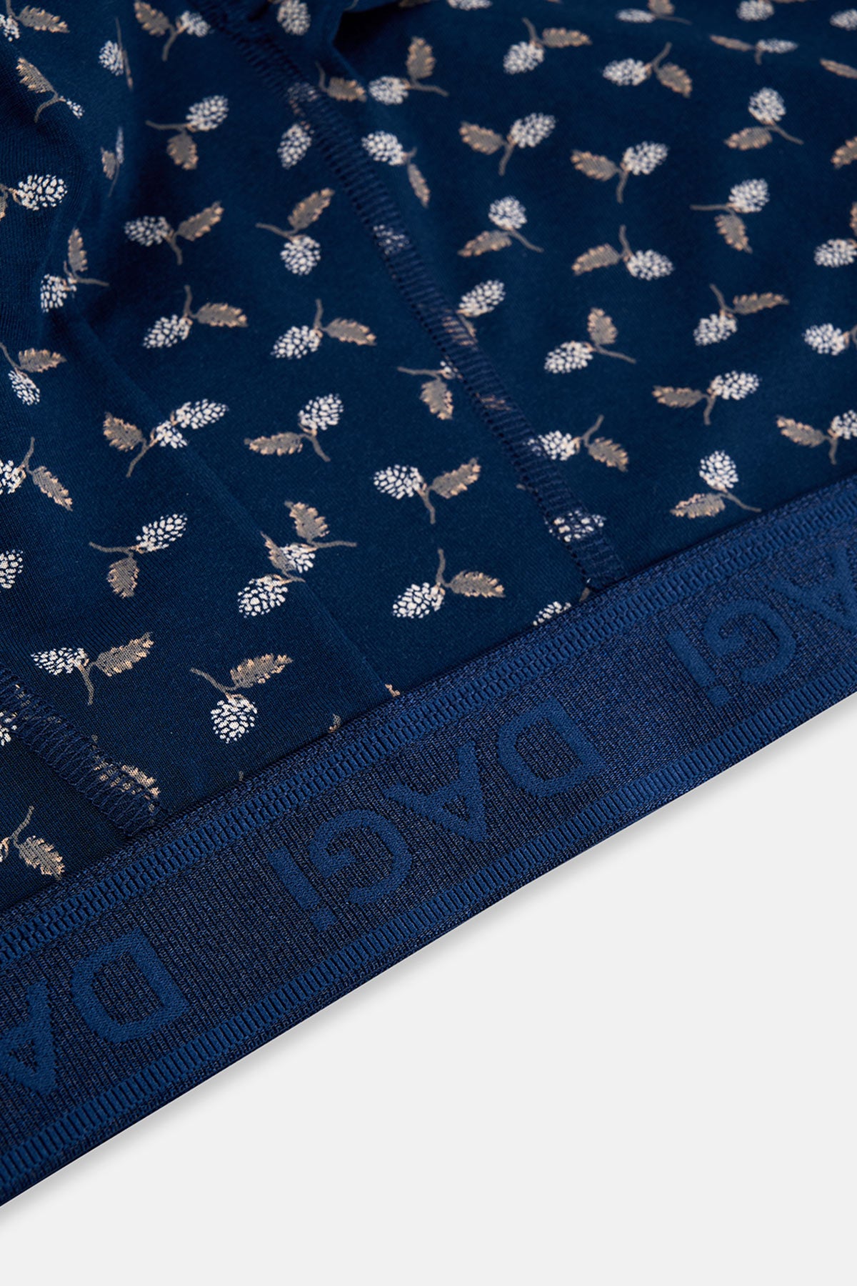 Koyu Mavi 2'li Desenli Micro Modal Boxer