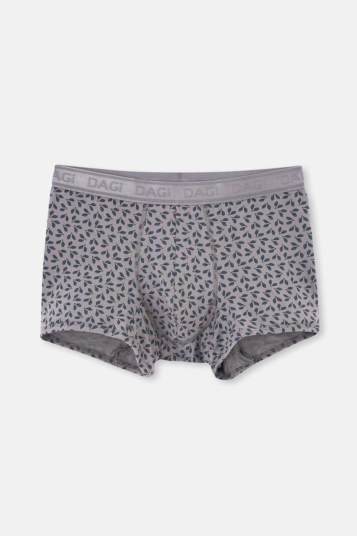 Gri-Siyah 3'lü Desenli Micro Modal Boxer