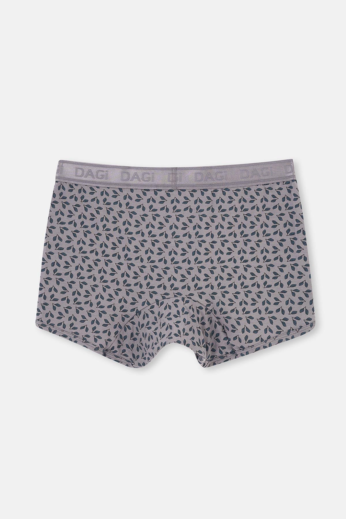 Gri-Siyah 3'lü Desenli Micro Modal Boxer