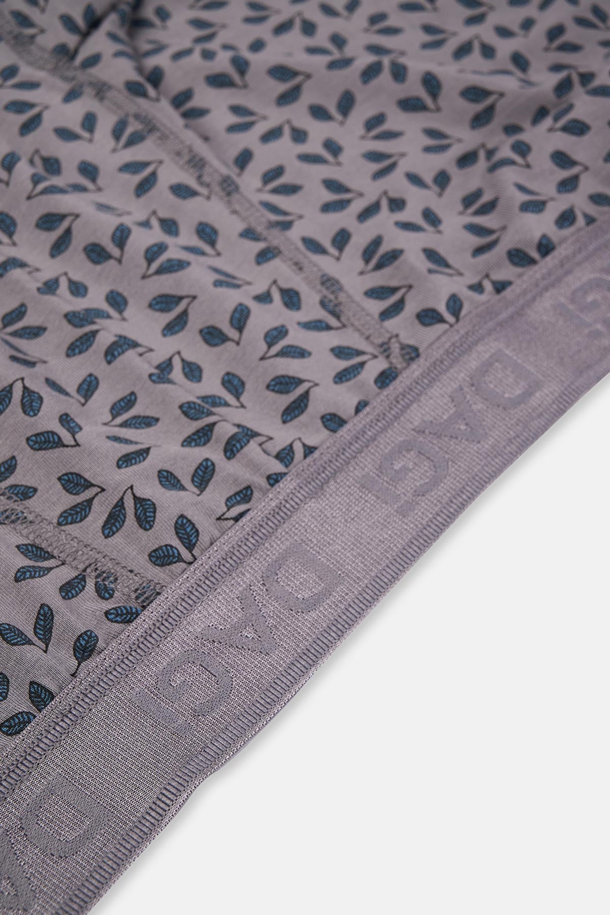 Gri-Siyah 3'lü Desenli Micro Modal Boxer