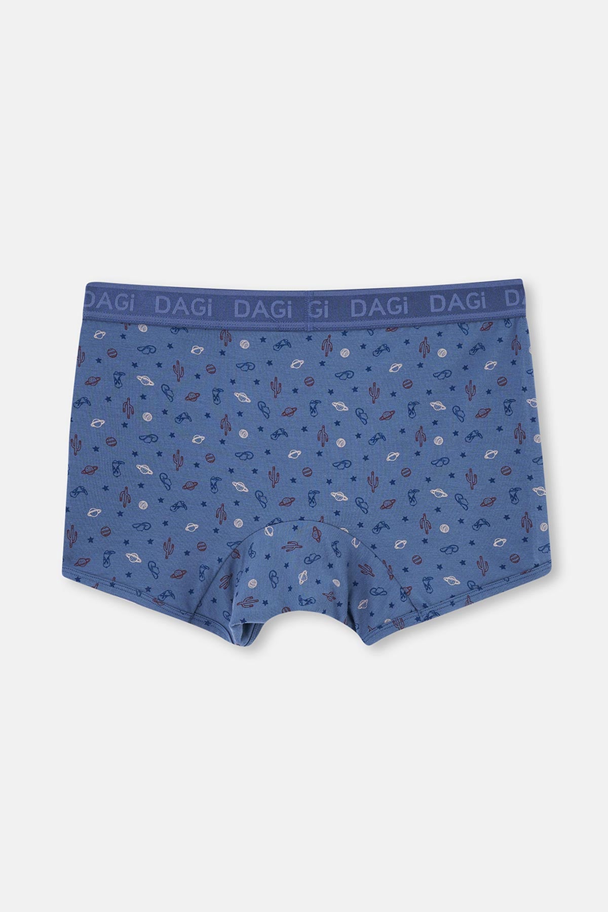 Mavi Mavi 2'li Desenli Micro Modal Boxer