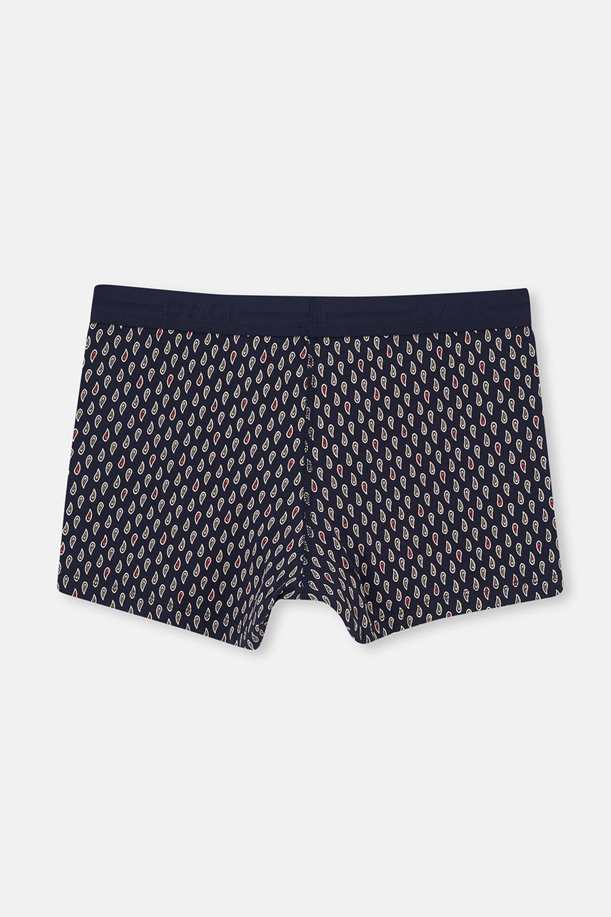 Kırmızı-Lacivert Kırmızı-Lacivert 2'li Desenli Pamuk Boxer