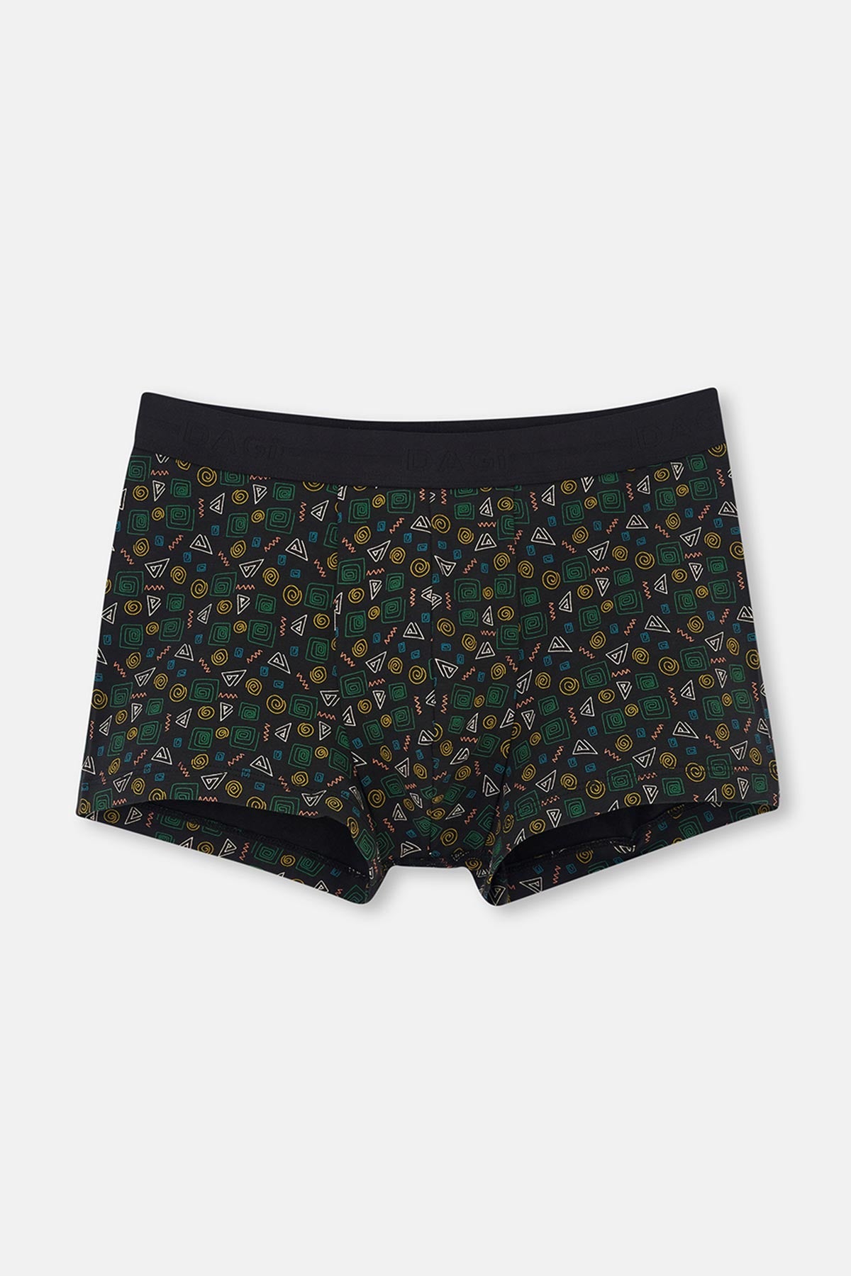 Siyah Desenli Pamuk Boxer