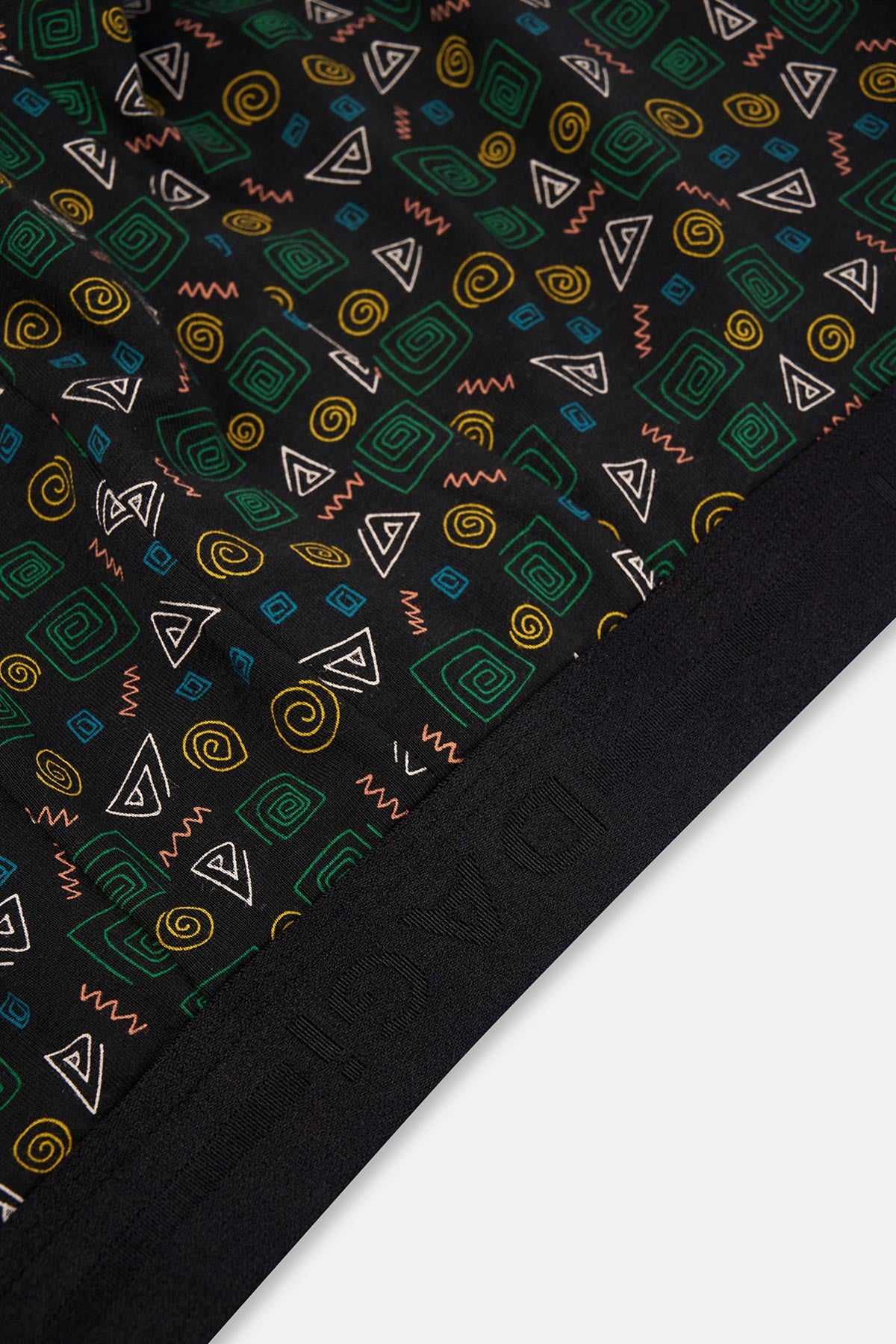 Siyah Desenli Pamuk Boxer