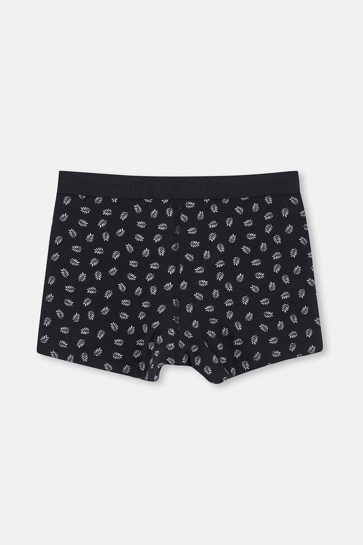 Siyah Desenli Pamuk Boxer
