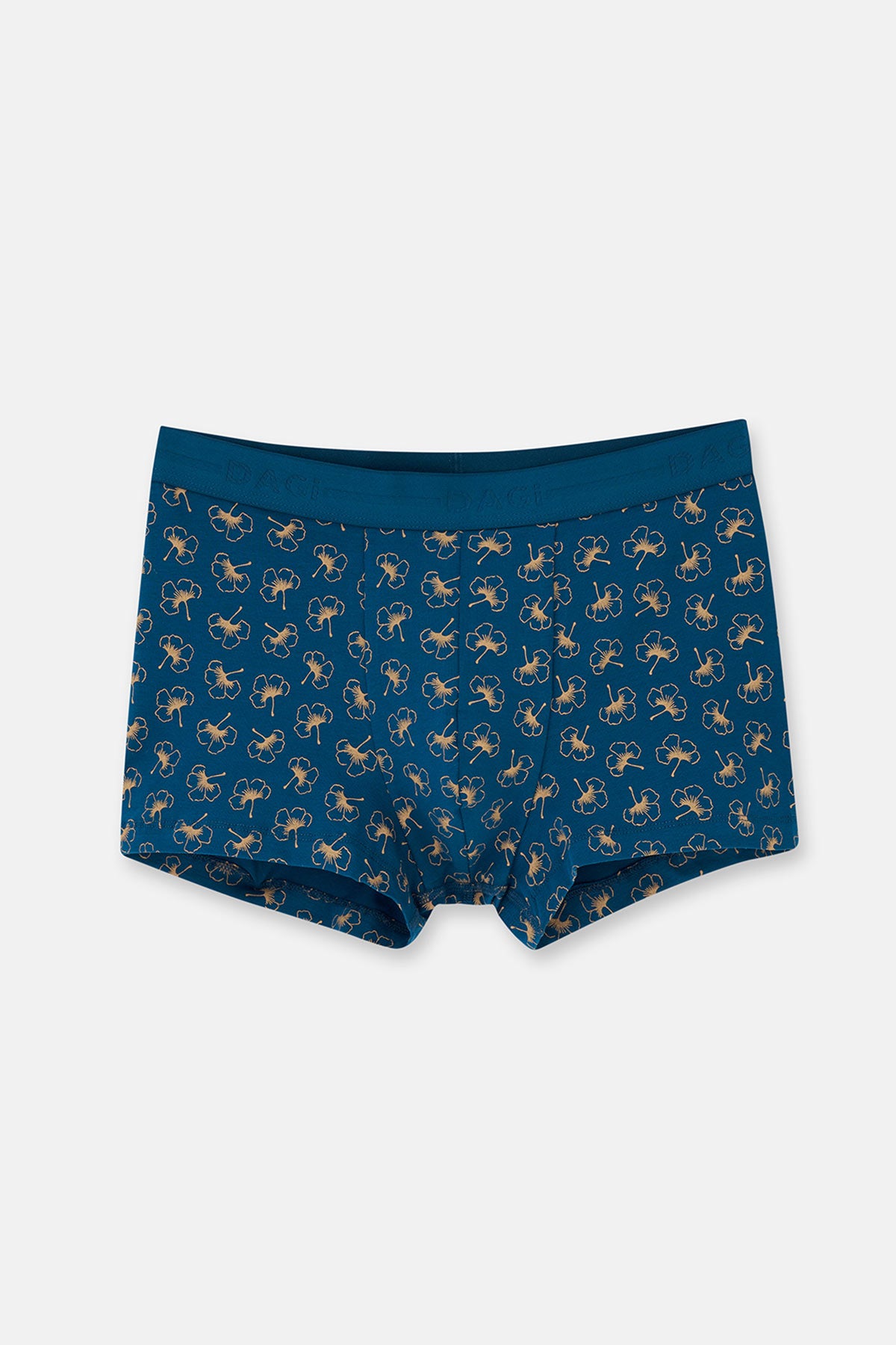 Koyu Mavi 2'li Desenli Pamuk Boxer