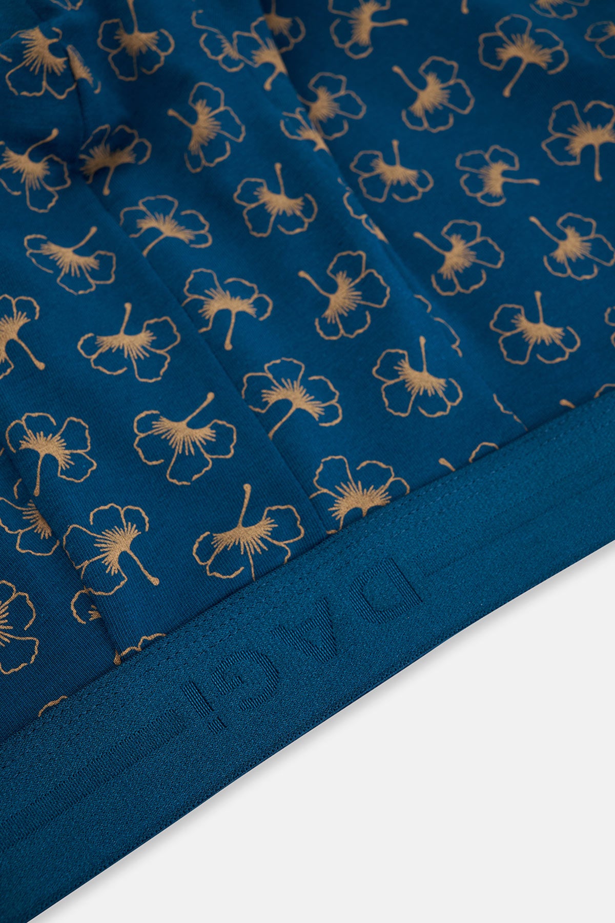 Koyu Mavi 2'li Desenli Pamuk Boxer