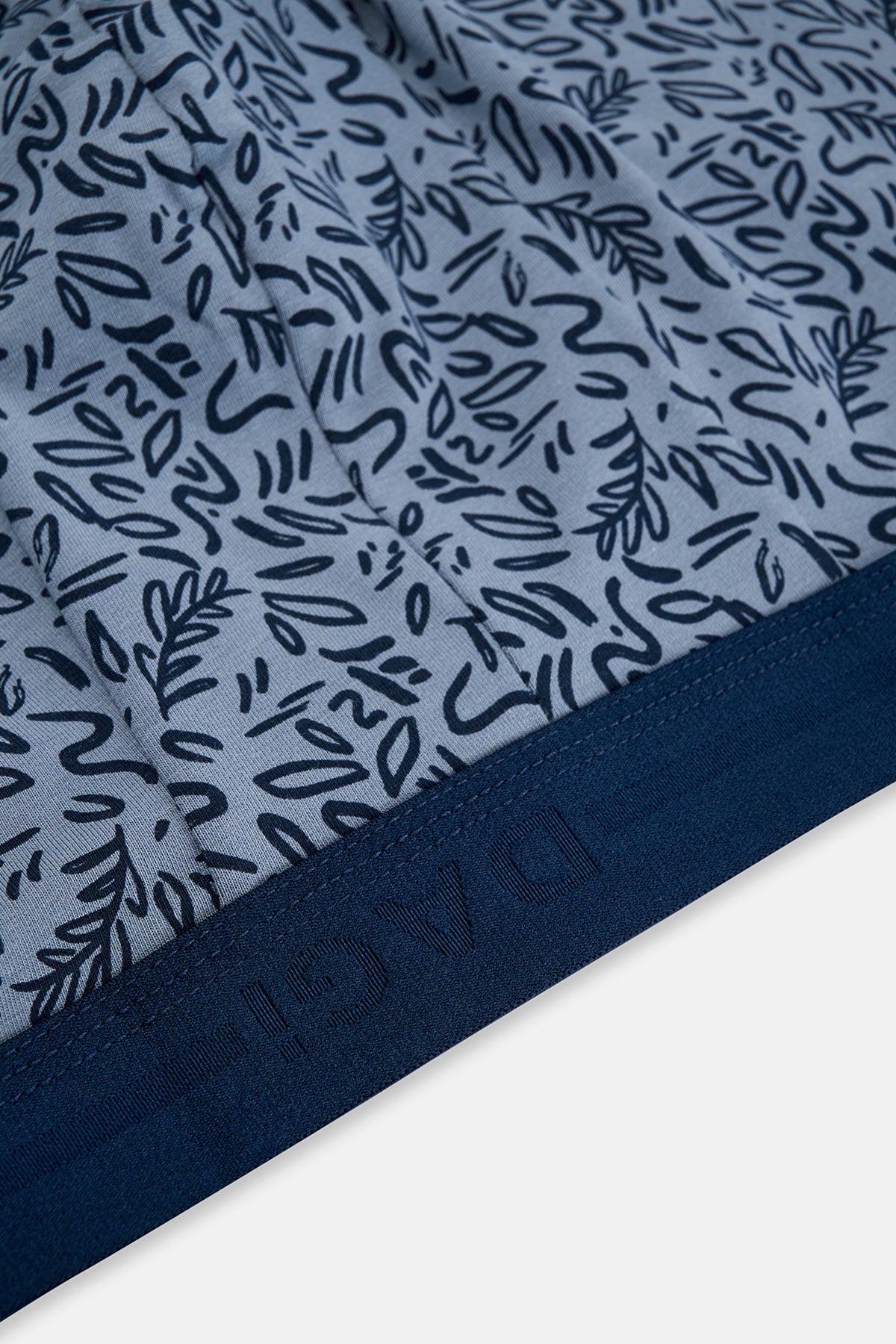 Lacivert 2'li Desenli Pamuk Boxer