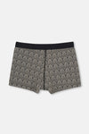 Siyah 5210 Desenli Pamuk Boxer