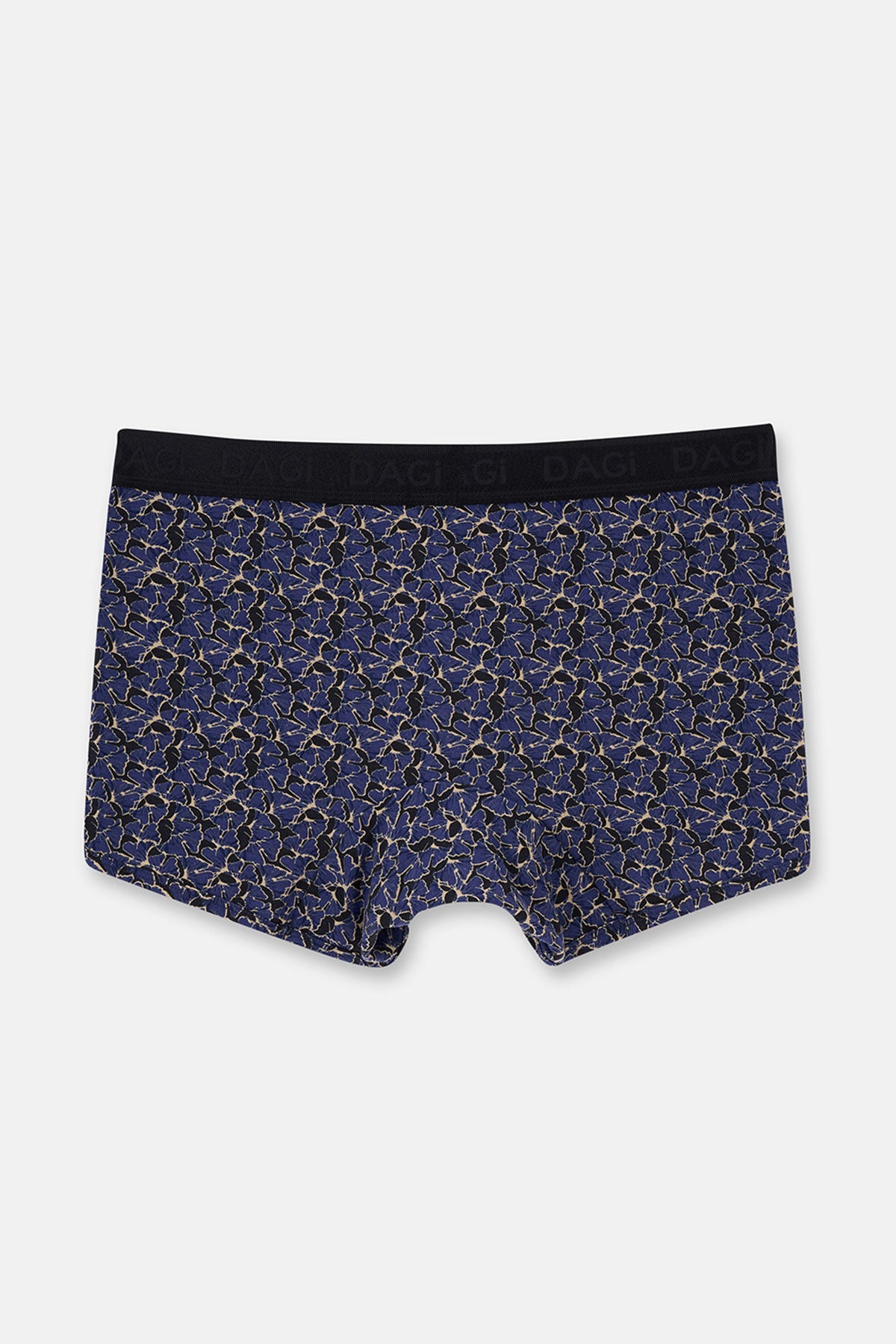 Lacivert 3'lü Desenli Micro Modal Boxer