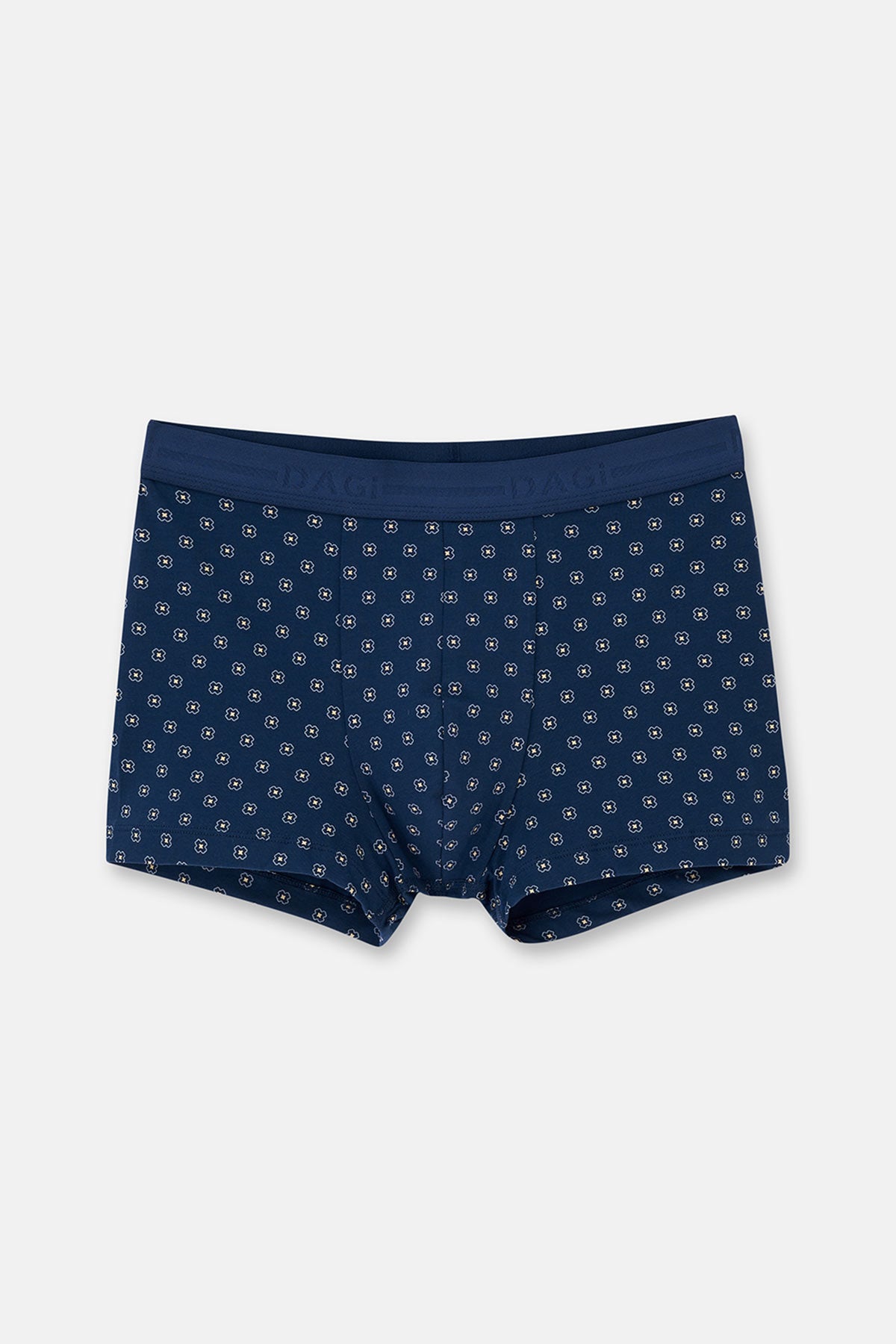 Lacivert-Mavi 2'li Desenli Pamuk Boxer