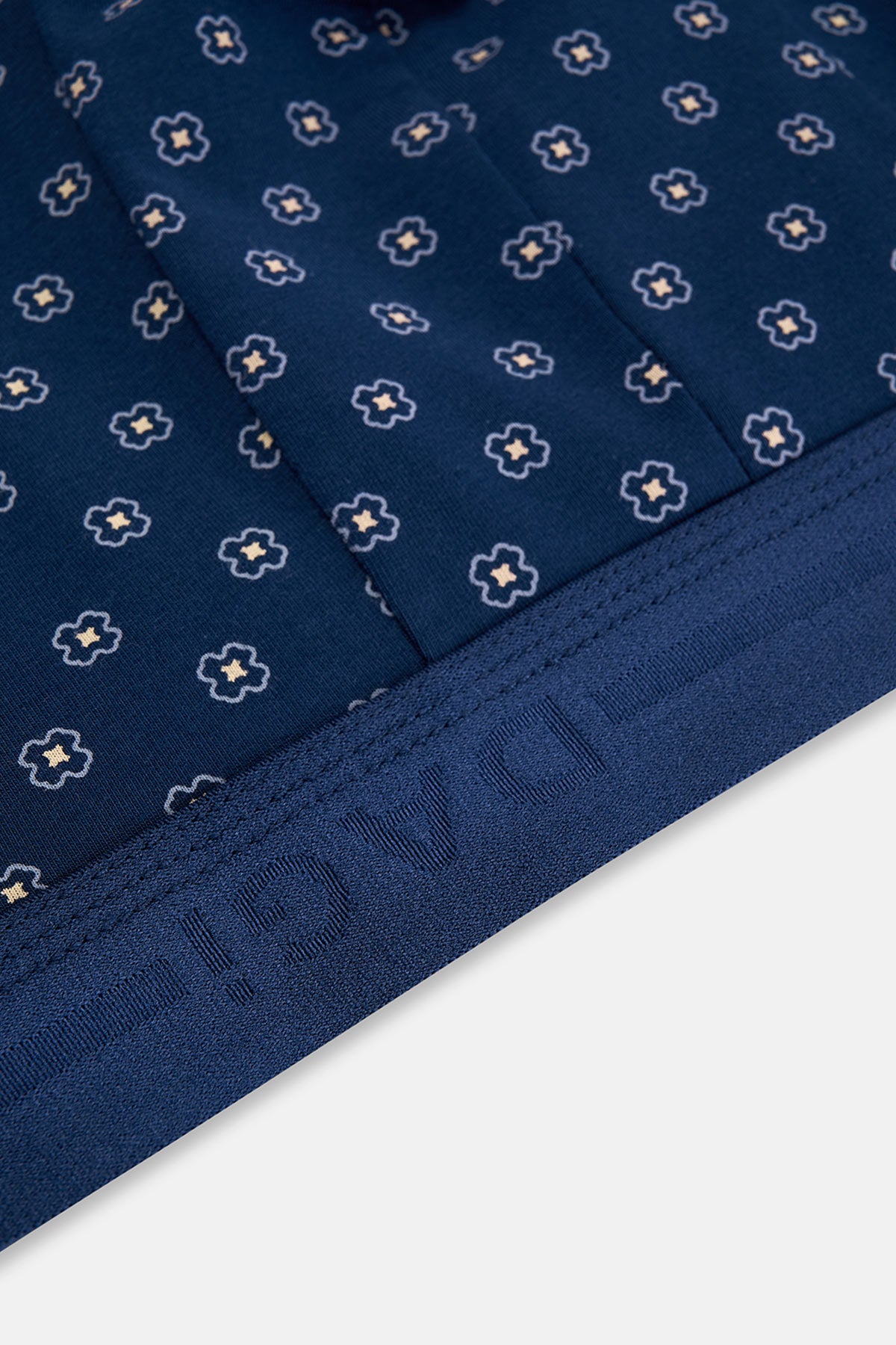 Lacivert-Mavi 2'li Desenli Pamuk Boxer