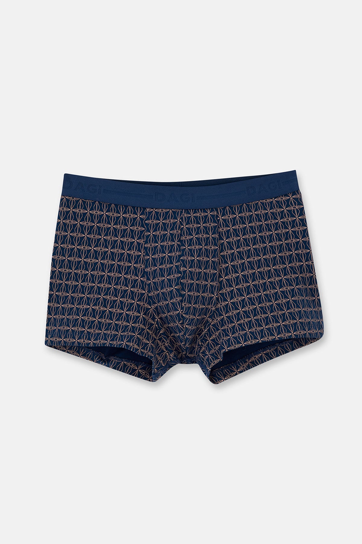 Lacivert Desenli Pamuk Boxer