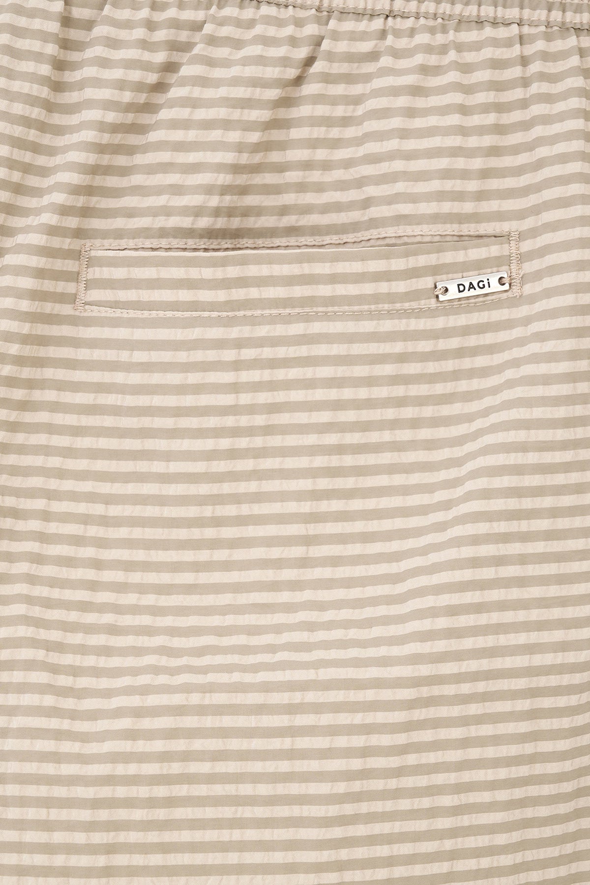 Bej Ekose Desenli Mini Şort