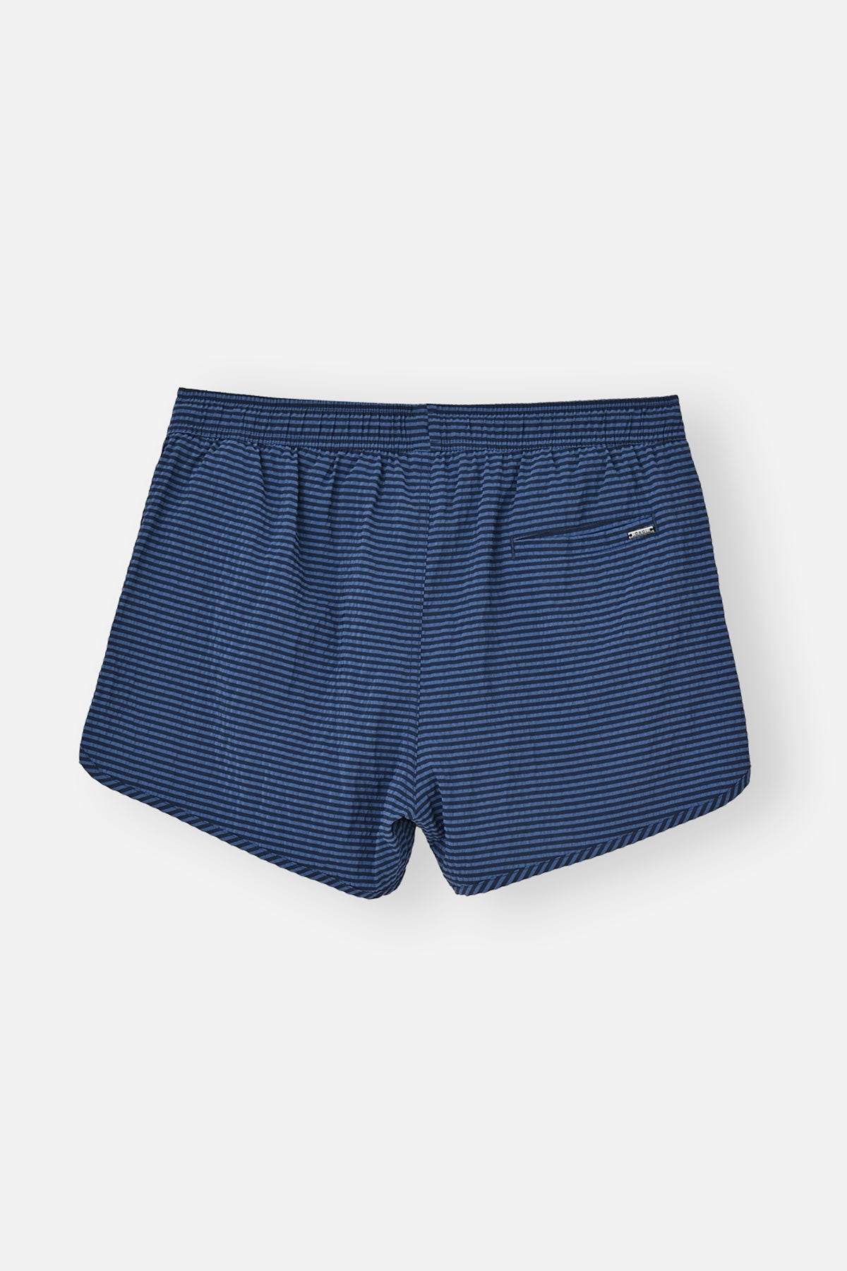 Lacivert Ekose Desenli Mini Şort