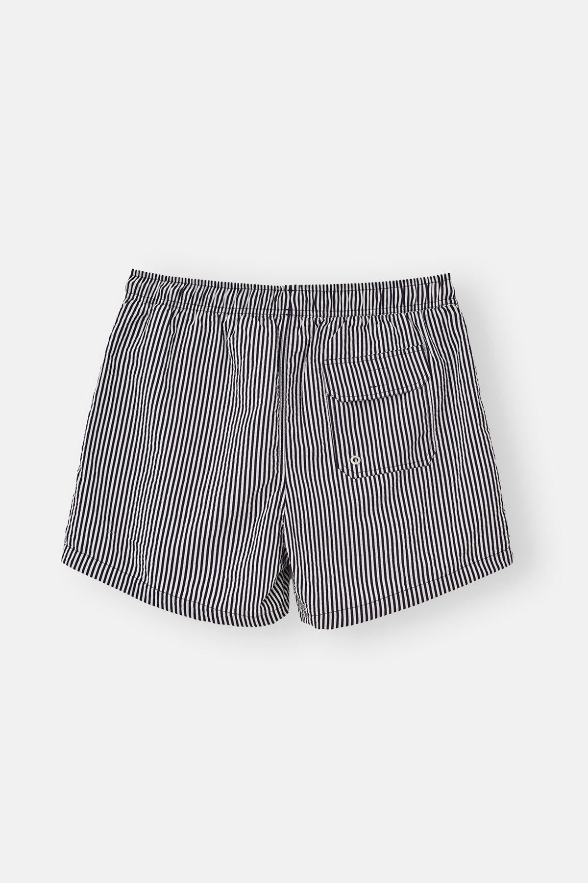 Lacivert Çizgili Kısa Şort