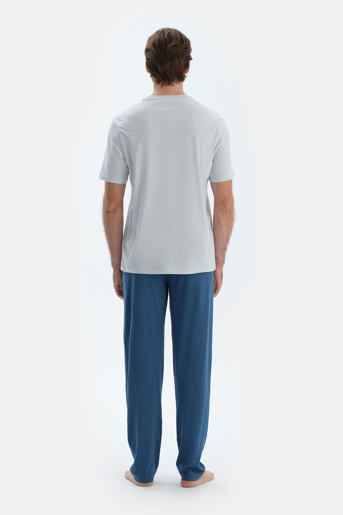 Indigo-Füme Indıgo- Pamuk Modal Örme Ikili Pijama Altı