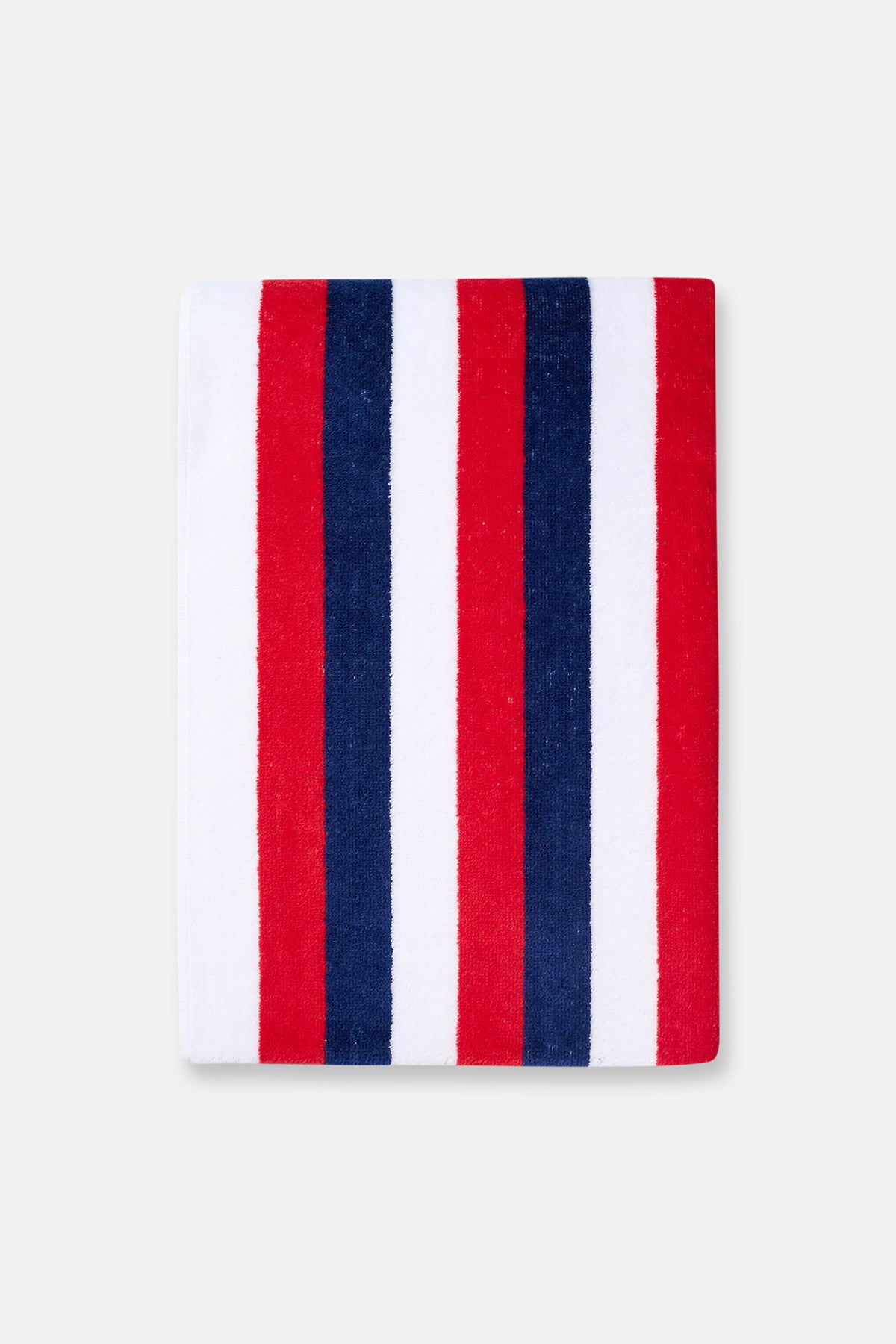 Multicolor Boyuna Çizgi Desenli Kadife Havlu 80X150