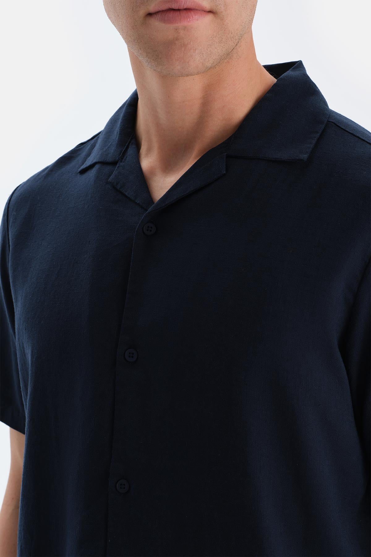 Navy MODAL PIQUE SHORTS WITH POCKETS