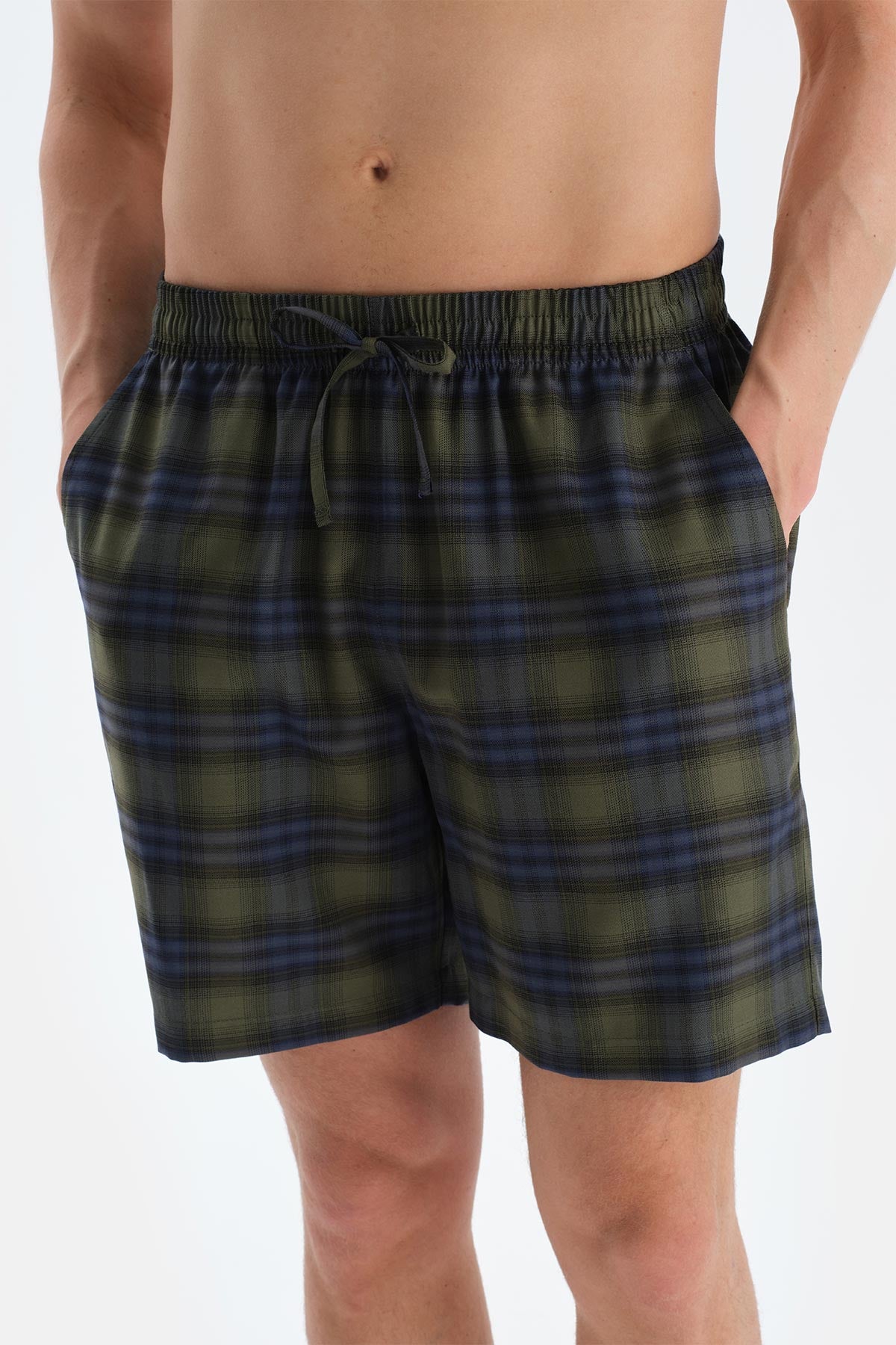 Açık Yeşil Polo Yaka Tişört Şort Pijama Takımı