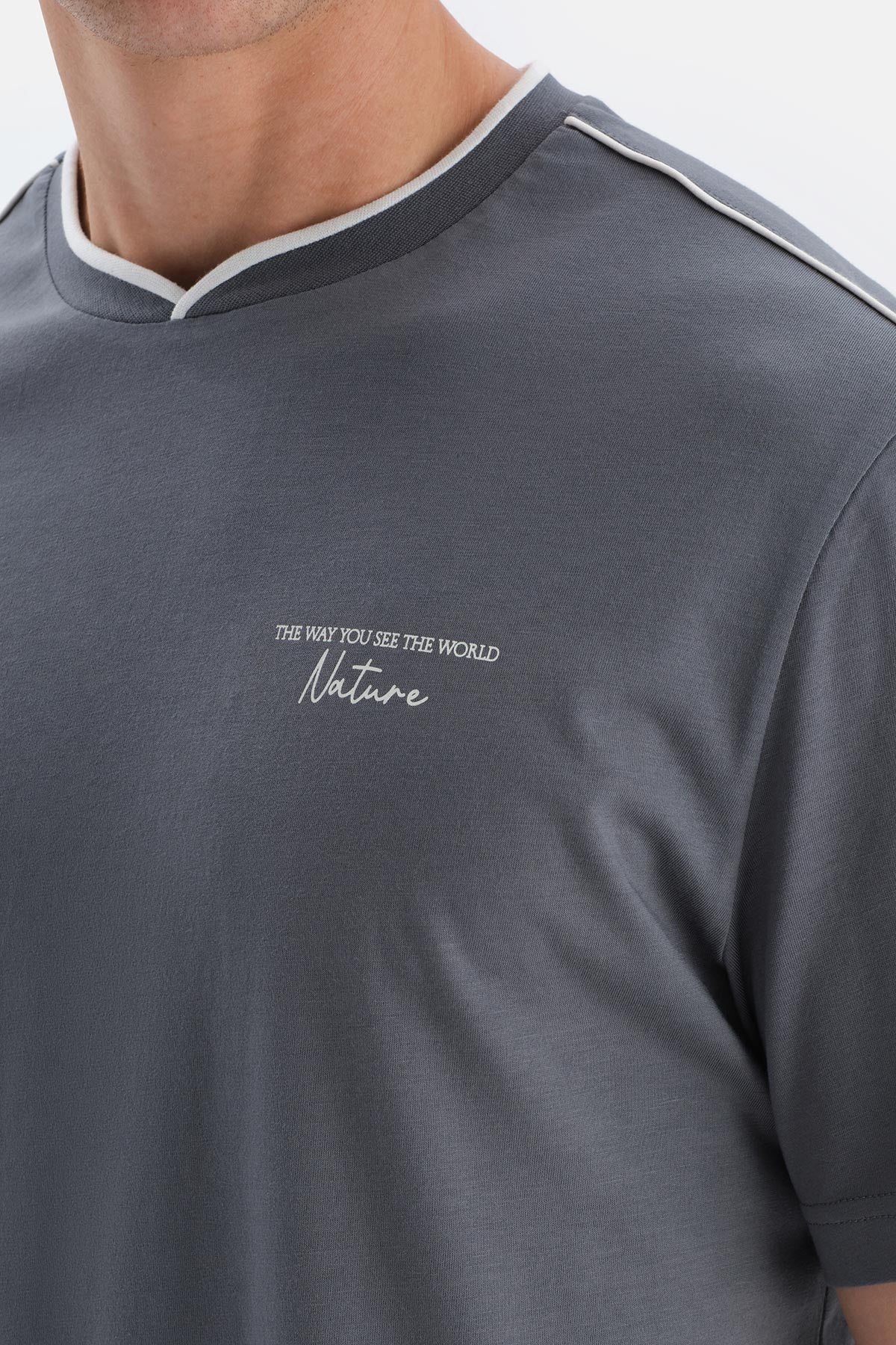 Indigo Bisiklet Yaka Kısa Kollu Tişört Şort Pijama Takımı