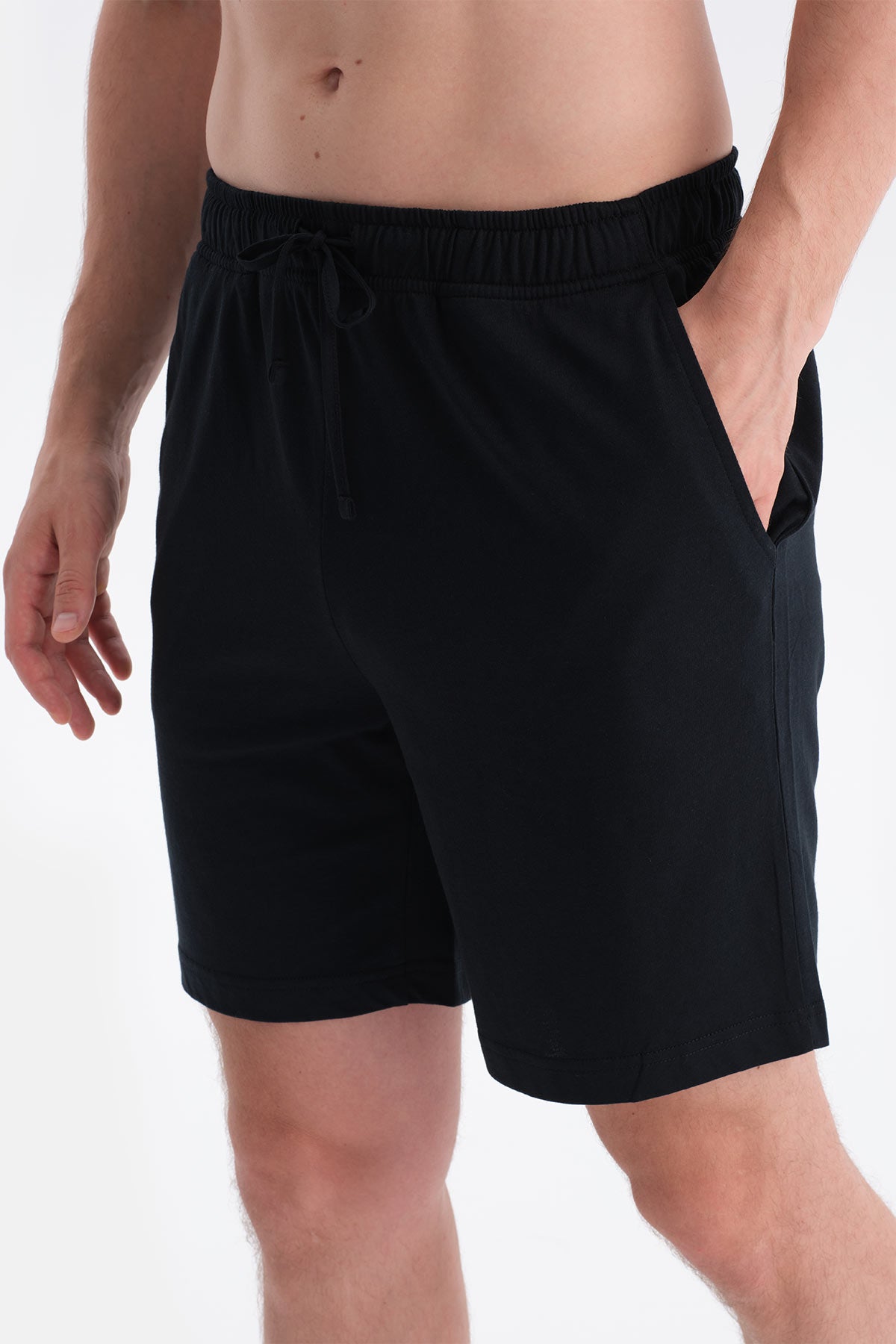 Indigo Triko Bant Detaylı Tişört Şort Pijama Takımı