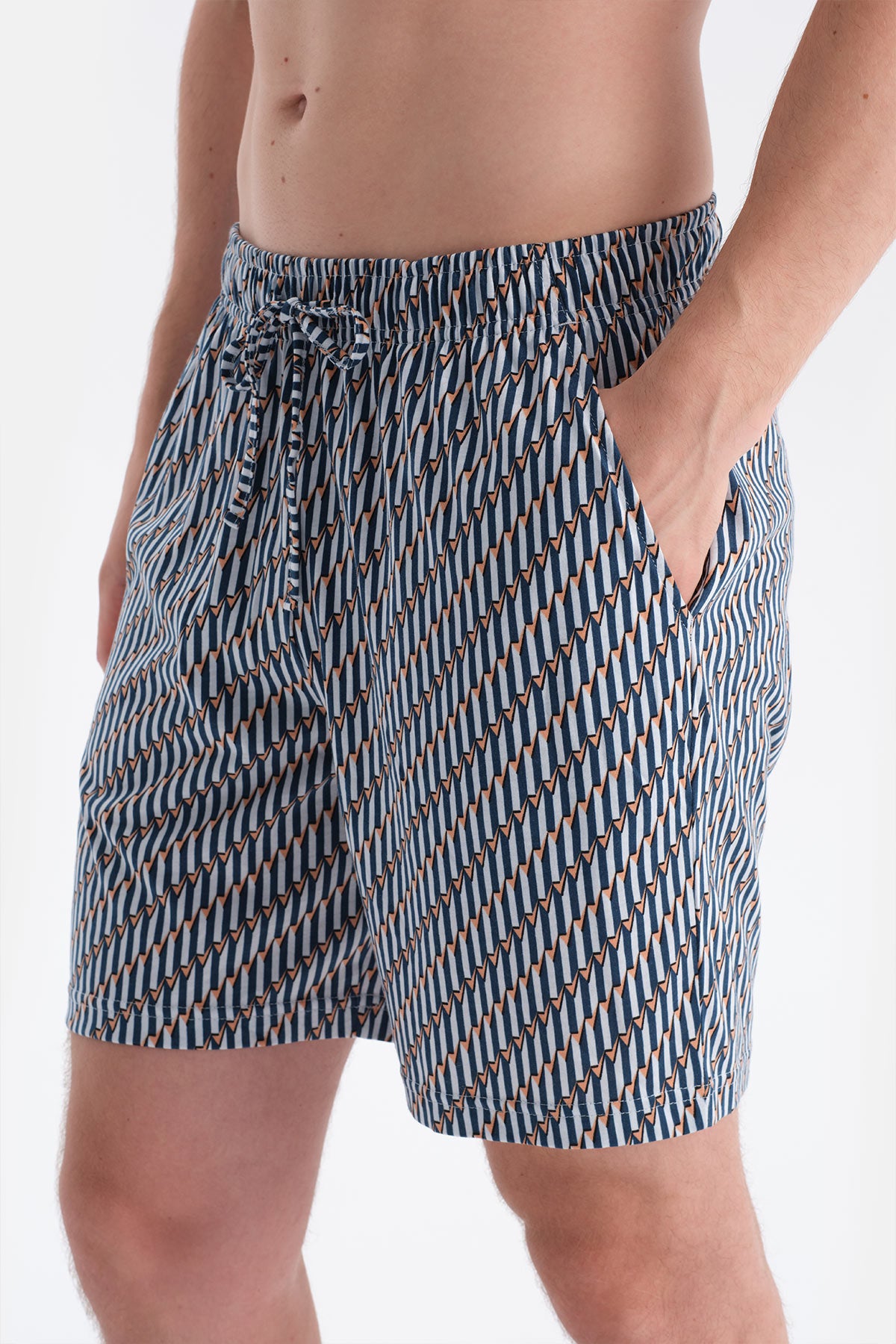 Buz Mavisi Bisiklet Yaka Kısa Kollu Tişört Şort Takım