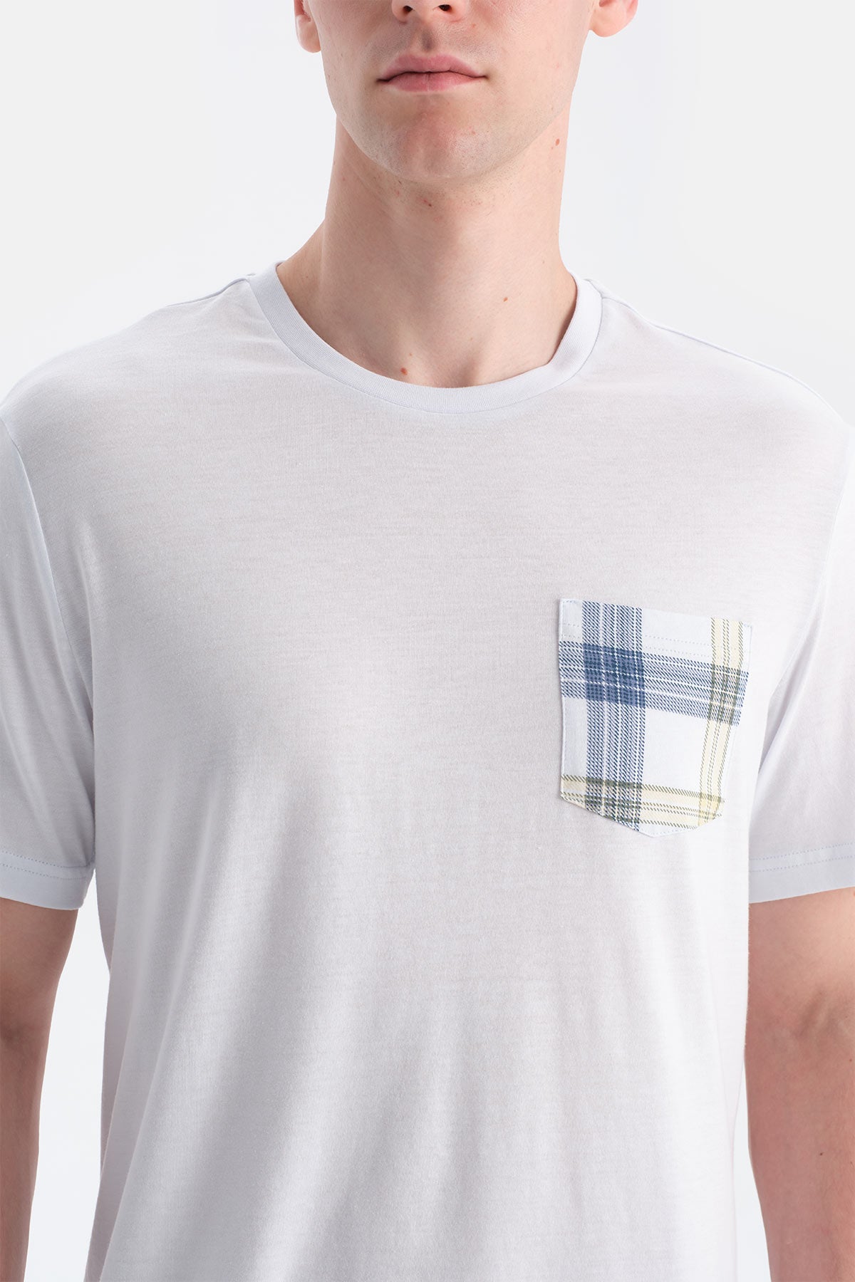 Açık Mavi Cepli Kısa Kollu Tişört Şort Takım