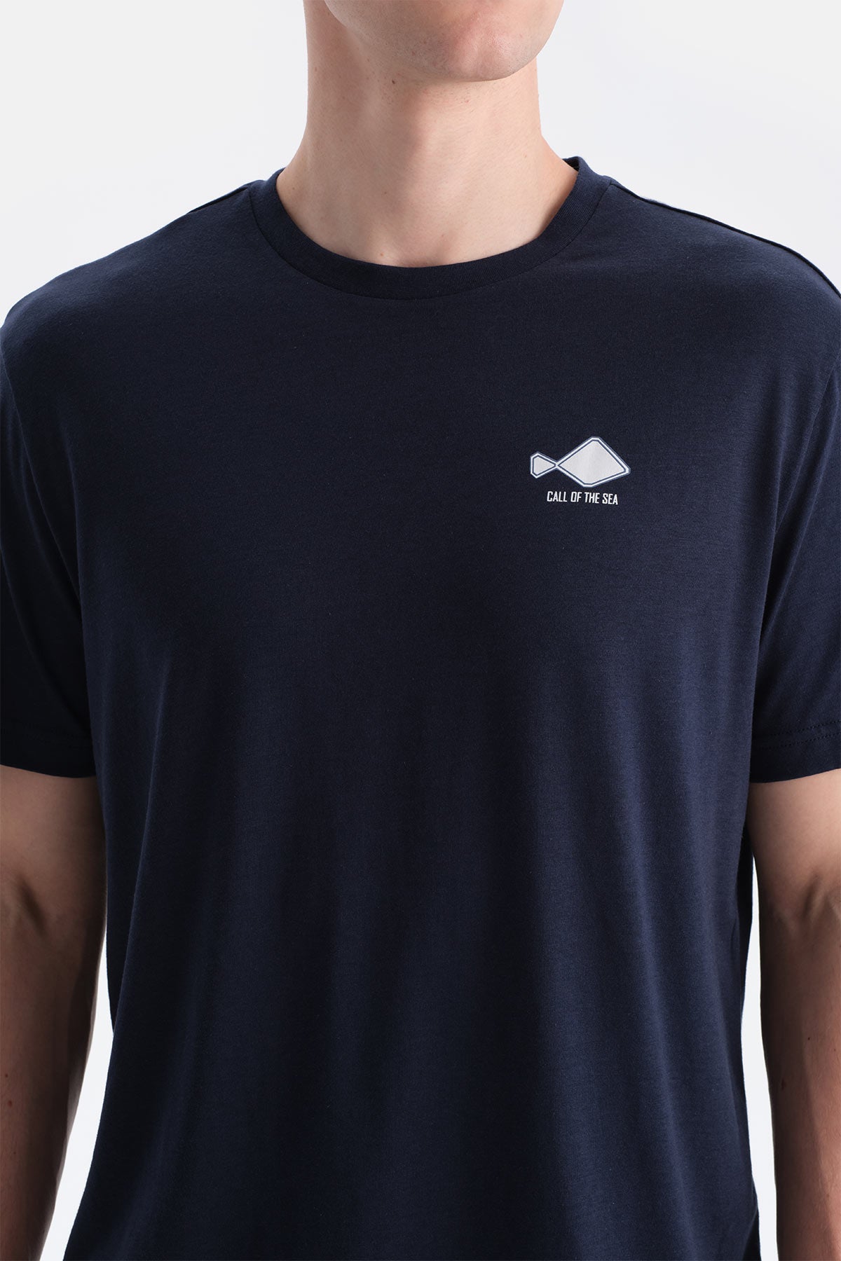 Lacivert Baskı Detaylı Tişört Şort Takım