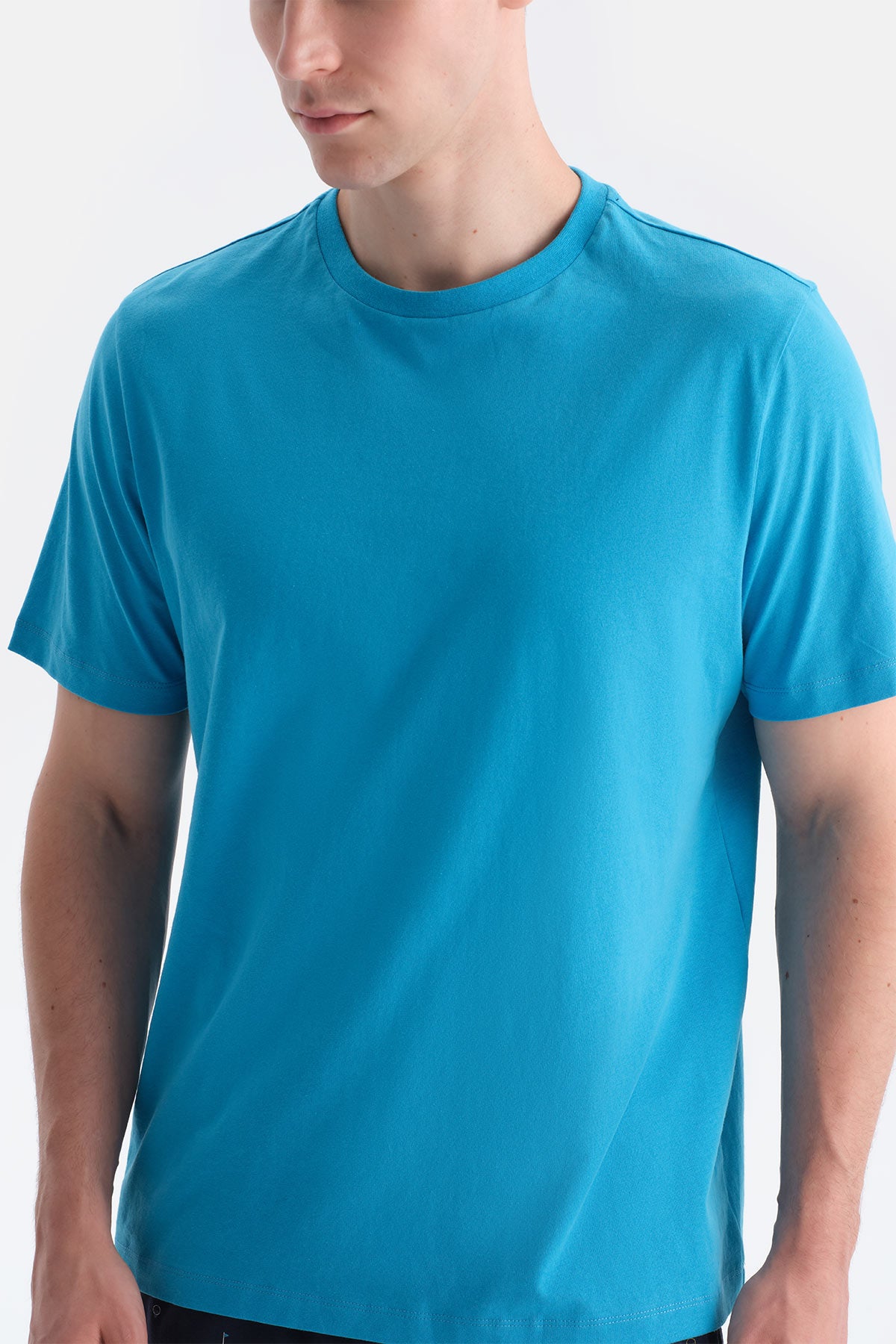 Mavi Kısa Kollu Tişört Şort Takım