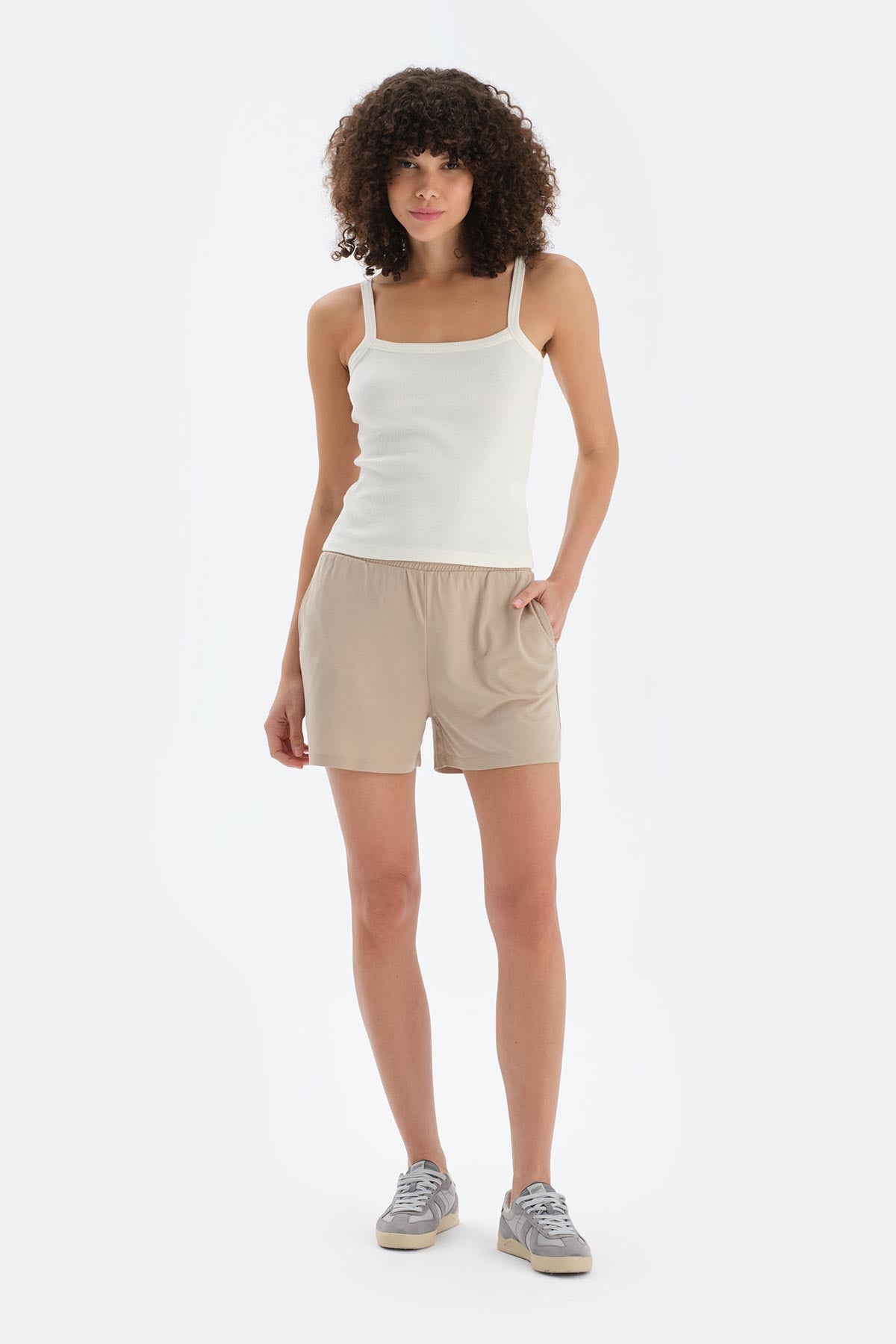 Ekru Askılı Kaşkorse Atlet