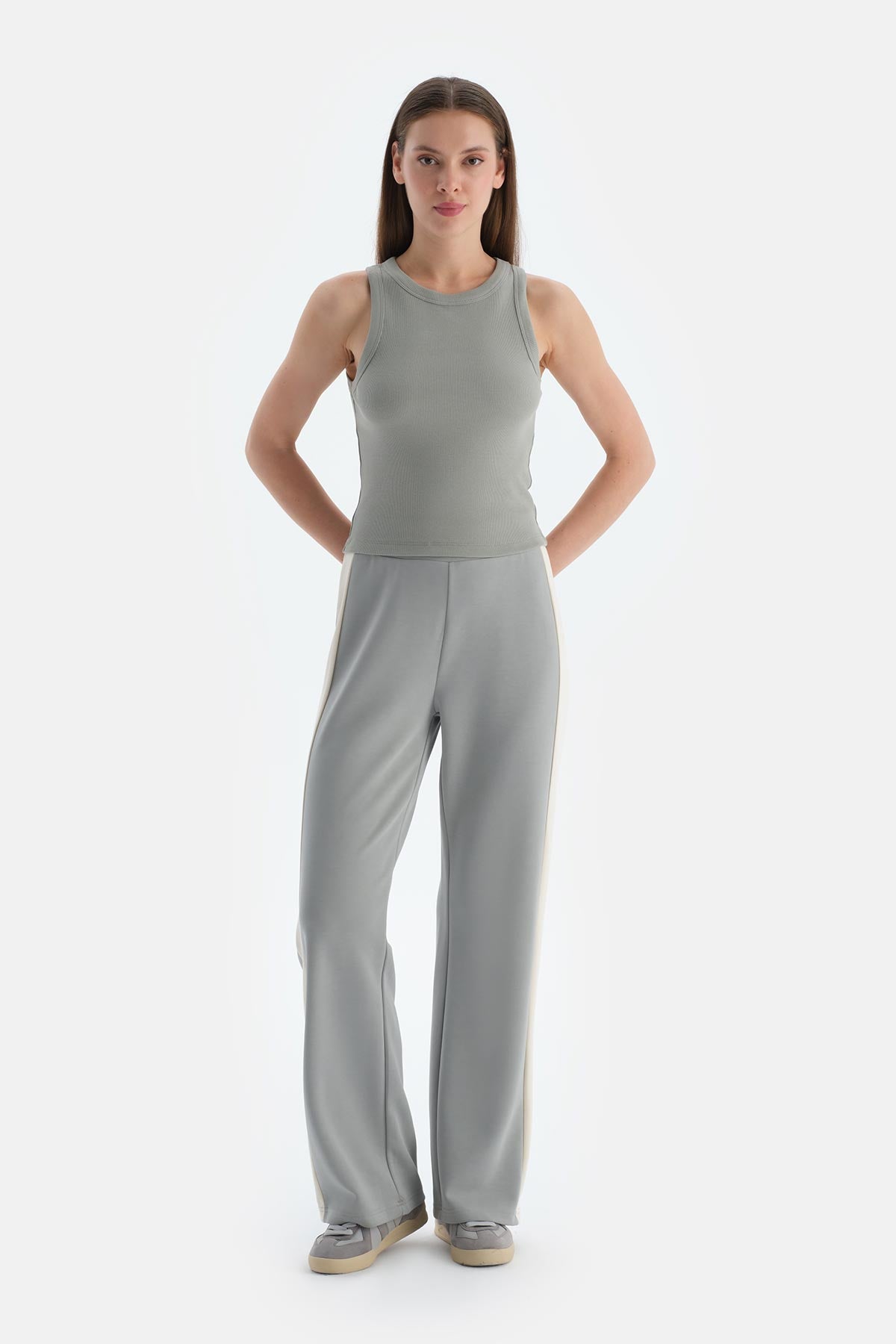 Ada Çayı Kadın Modal Karışımlı Yan Şerit Detaylı Pantolon