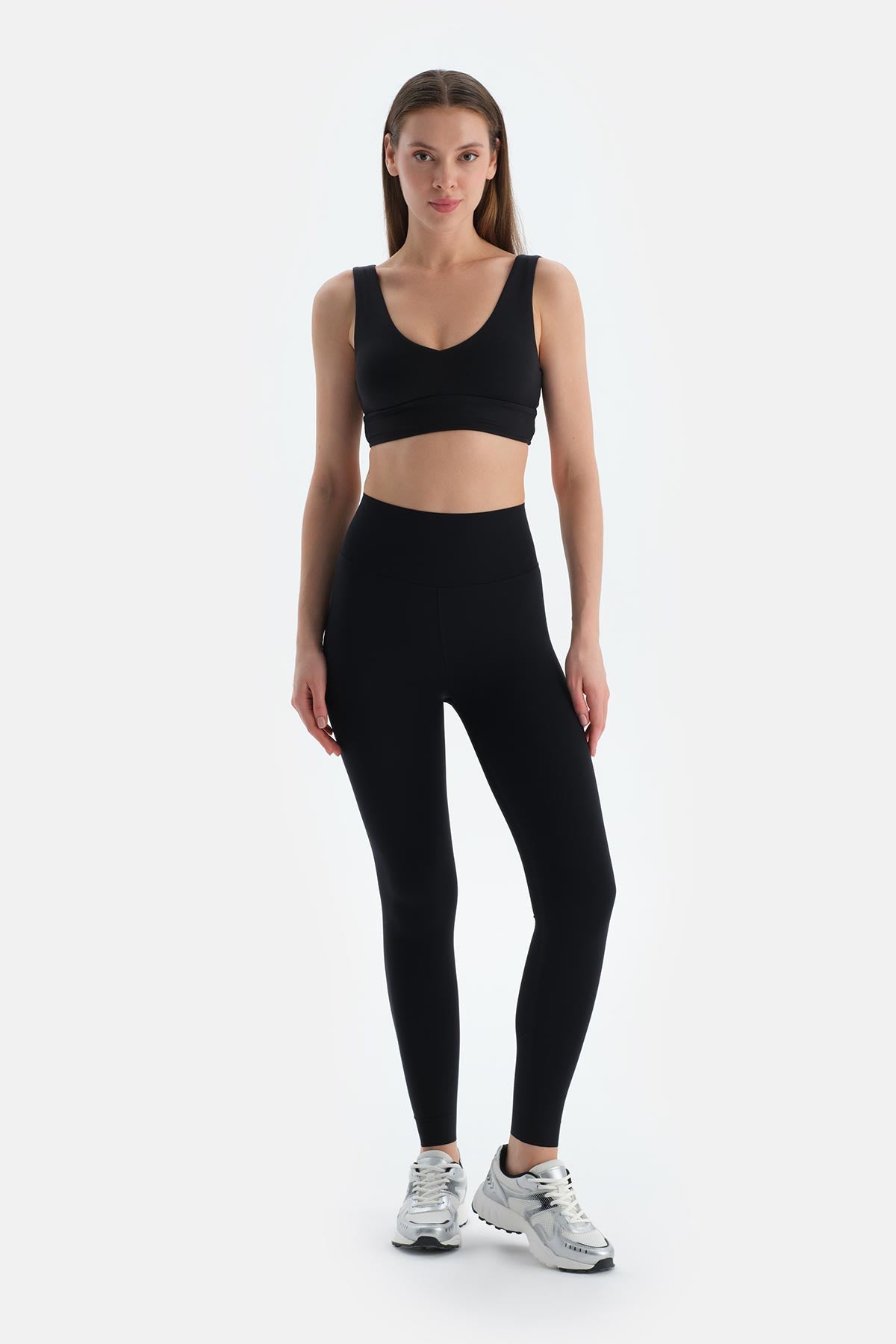 Siyah Kadın Toparlayıcı Tayt