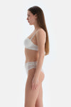 White TULLE DETAILED BODYSUIT