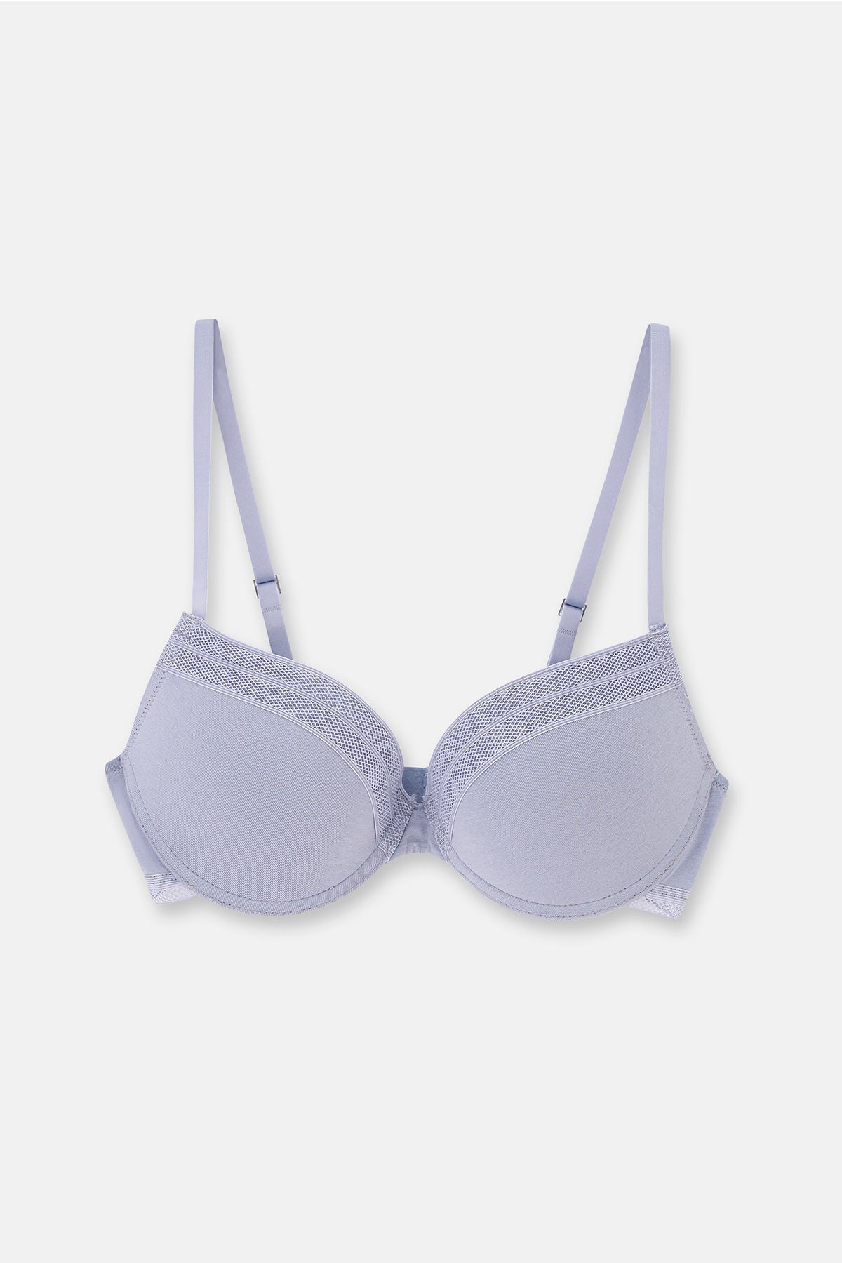 Buz Mavisi Dantel Detaylı Sütyen