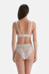White TULLE DETAILED BODYSUIT