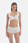 Ecru BASIC THIN-STRAPPED TANKTOP