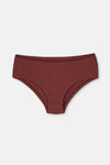 Red Brown-Dark Beige 3-PACK PATTERNED HIPSTER PANTIES