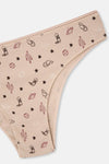 Burgundy-Dark Brown 3-PACK PATTERNED BRAZILIAN PANTIES