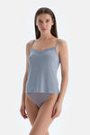 Ice Blue TULLE DETAILED BODYSUIT
