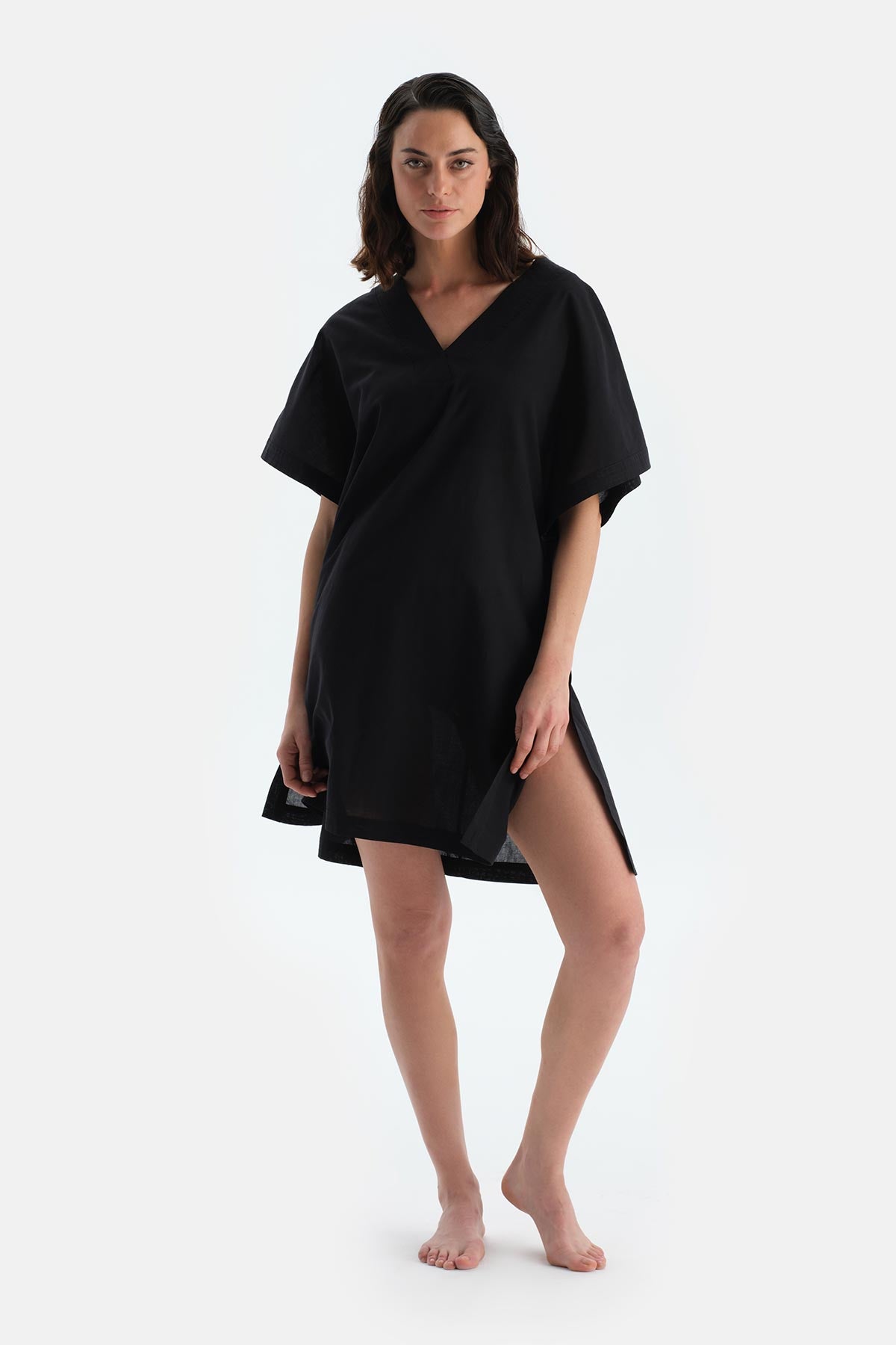 Siyah Kısa Kol Elbise