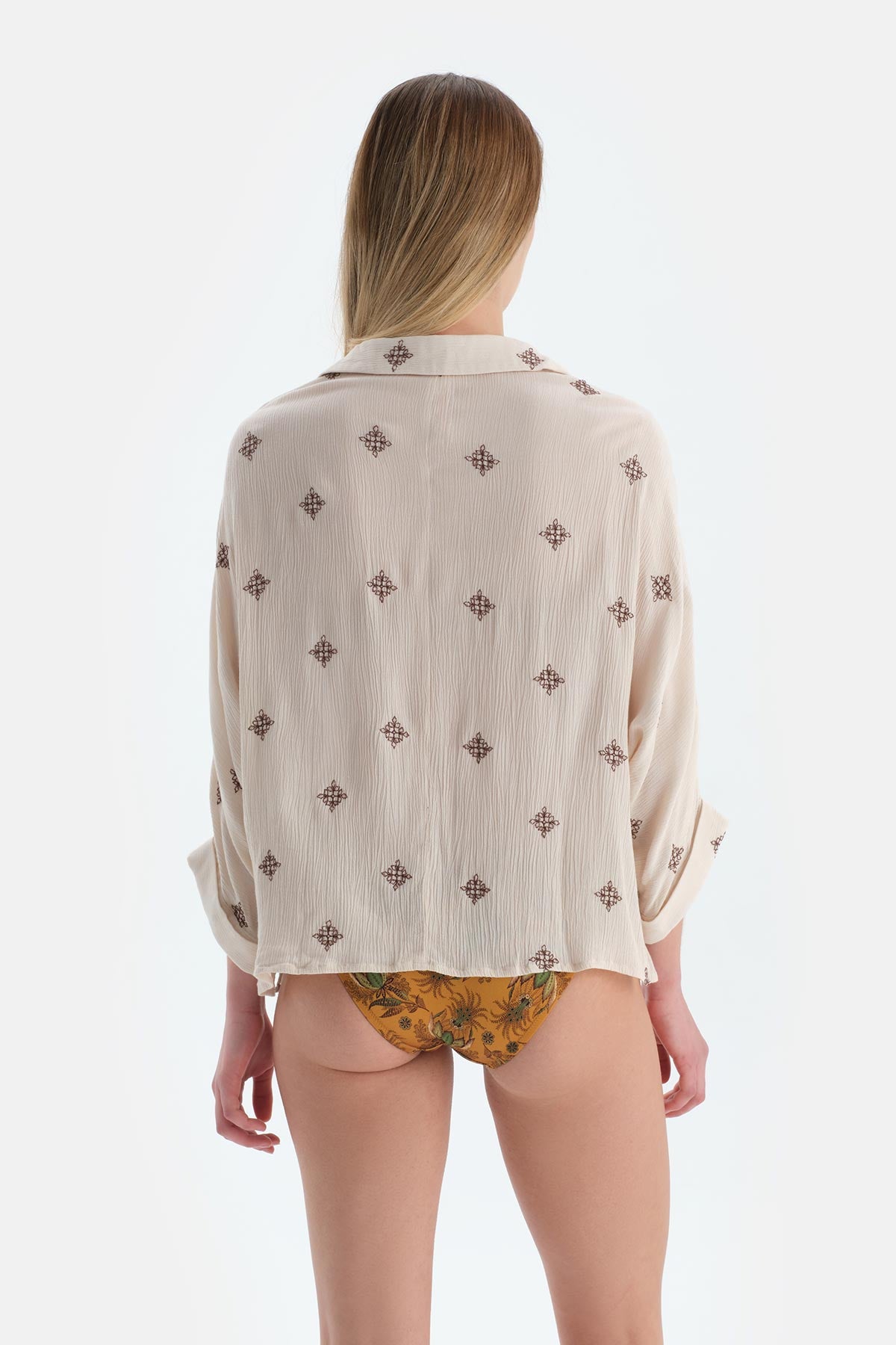 Ekru Uzun Kol Gömlek