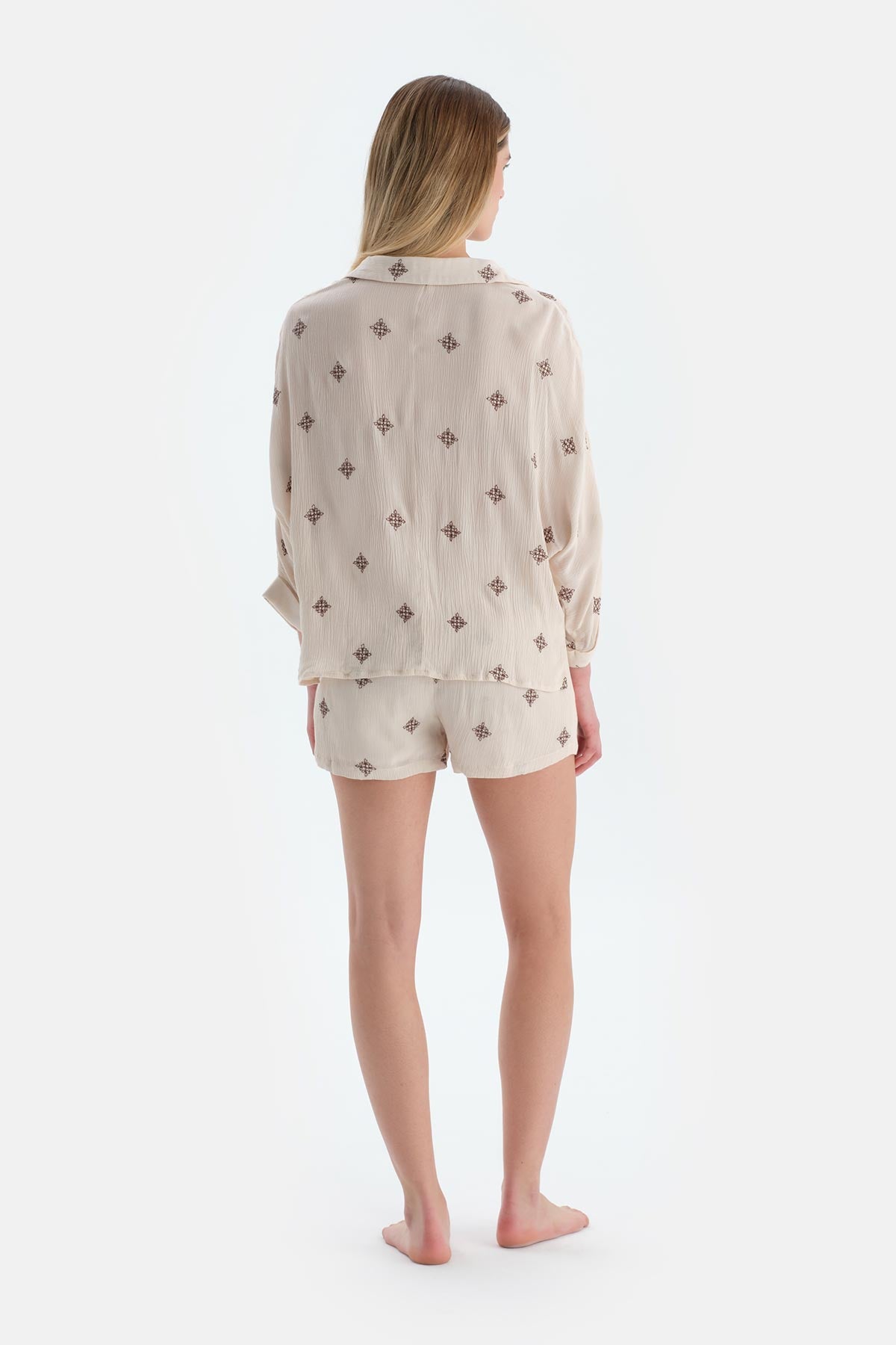 Ekru Uzun Kol Gömlek