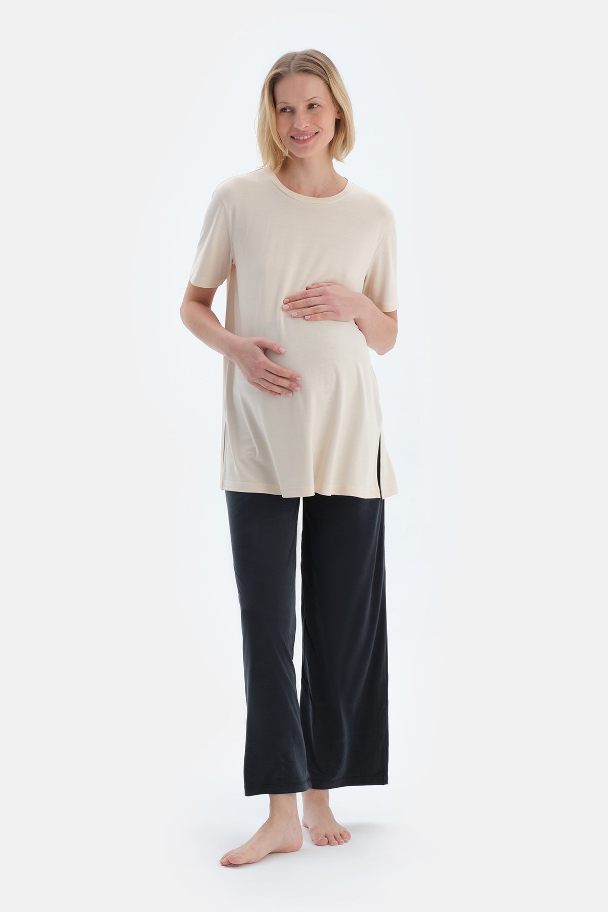 Siyah Modal Hamile Pantolon