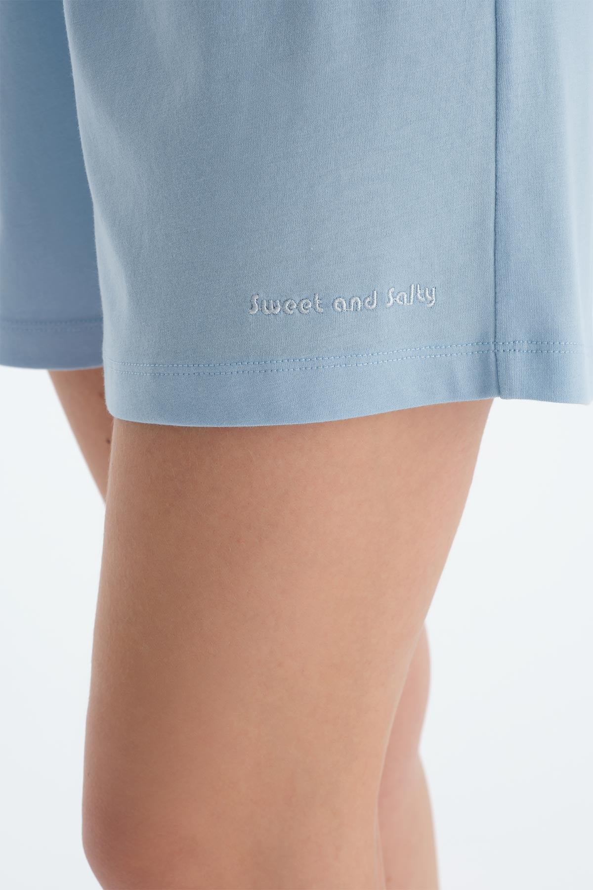 Mavi Penye Modal Ikili Şort
