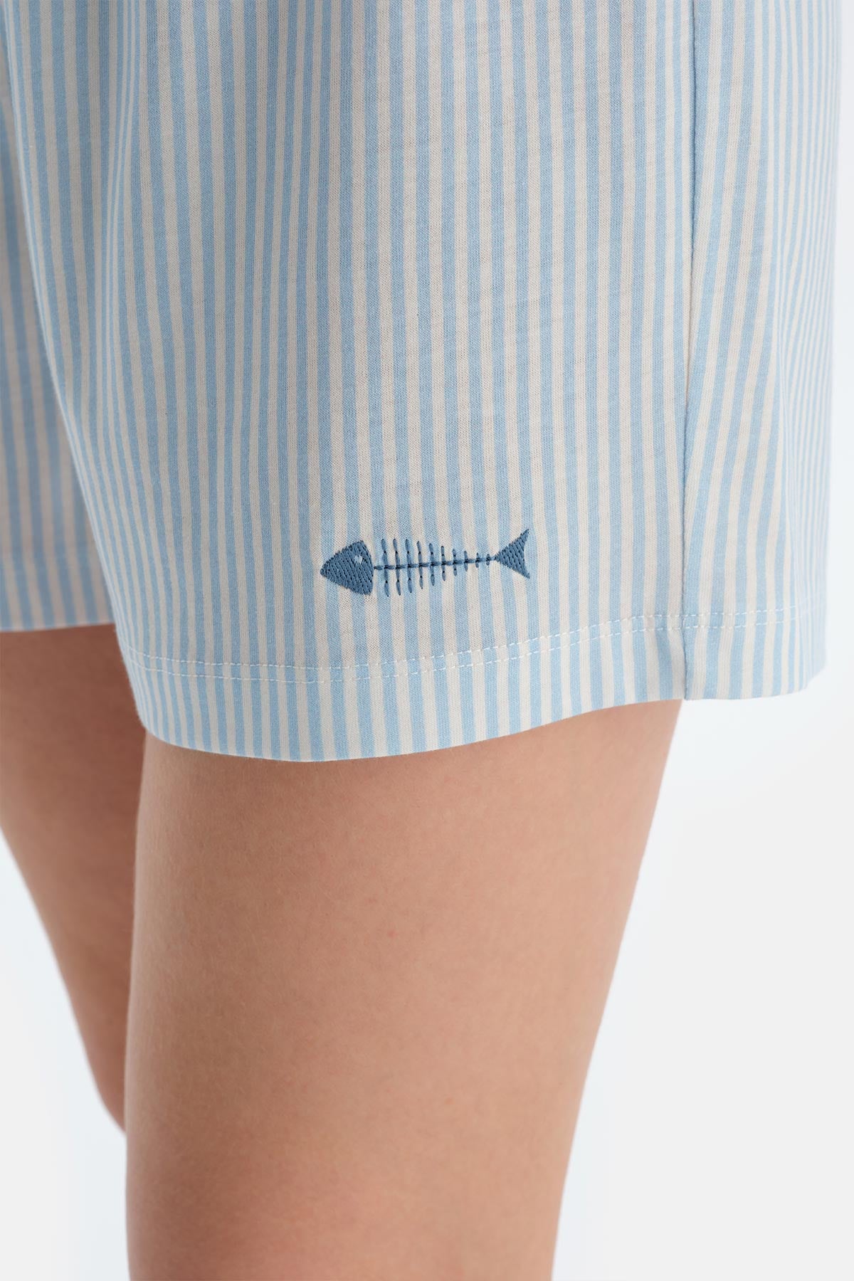 Mavi Penye Modal Ikili Şort