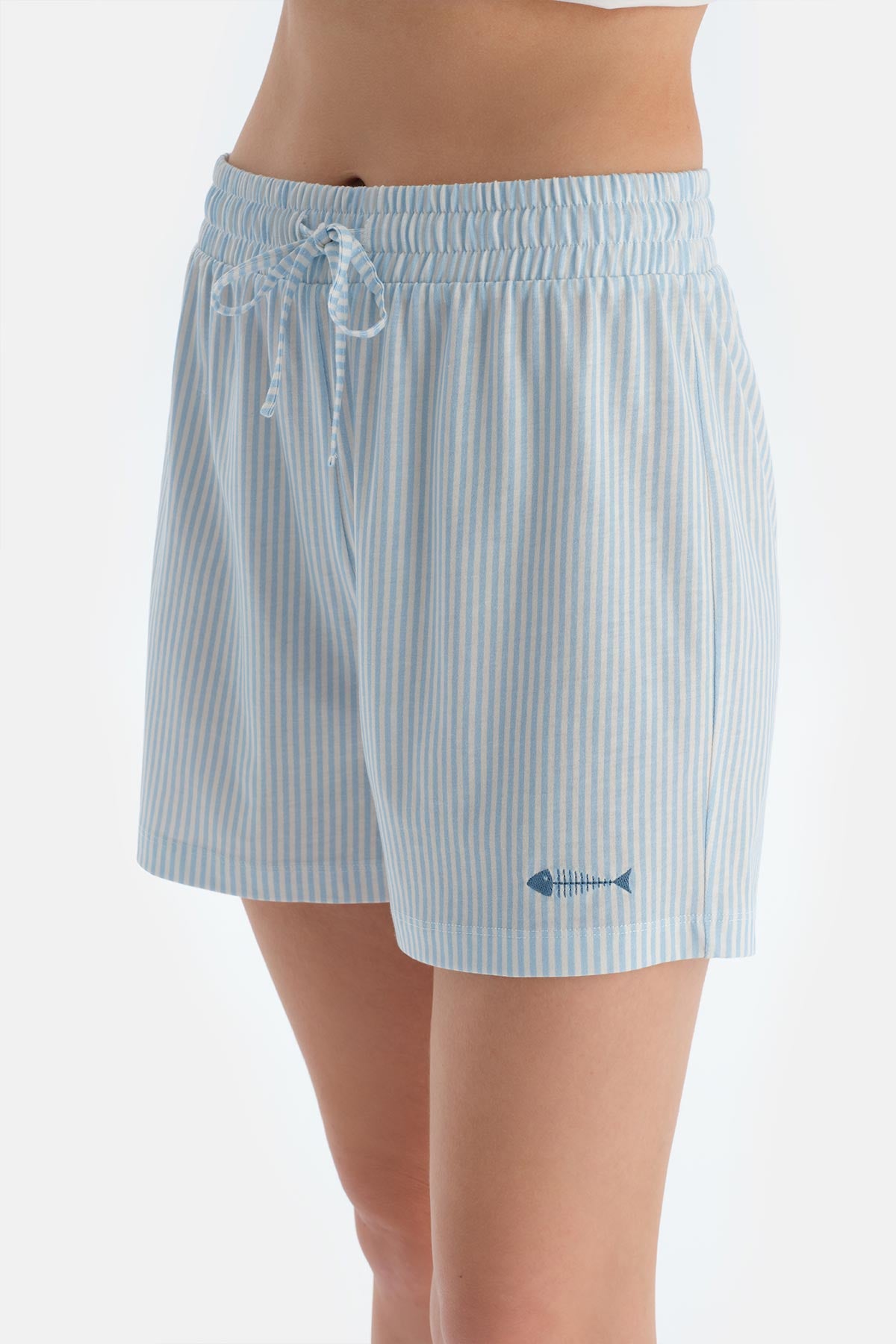 Mavi Penye Modal Ikili Şort