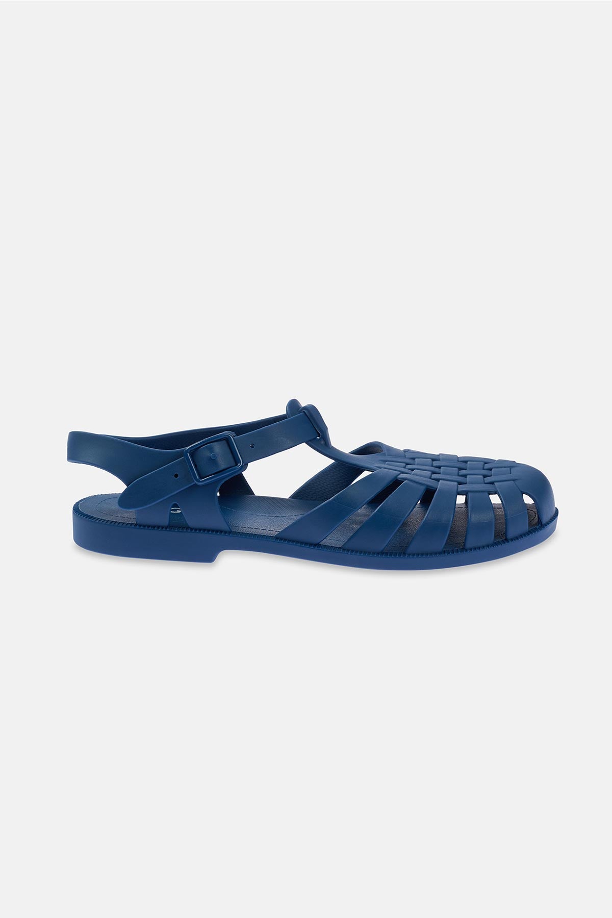 Lacivert Kadın Bantlı Mat Jelly Sandalet